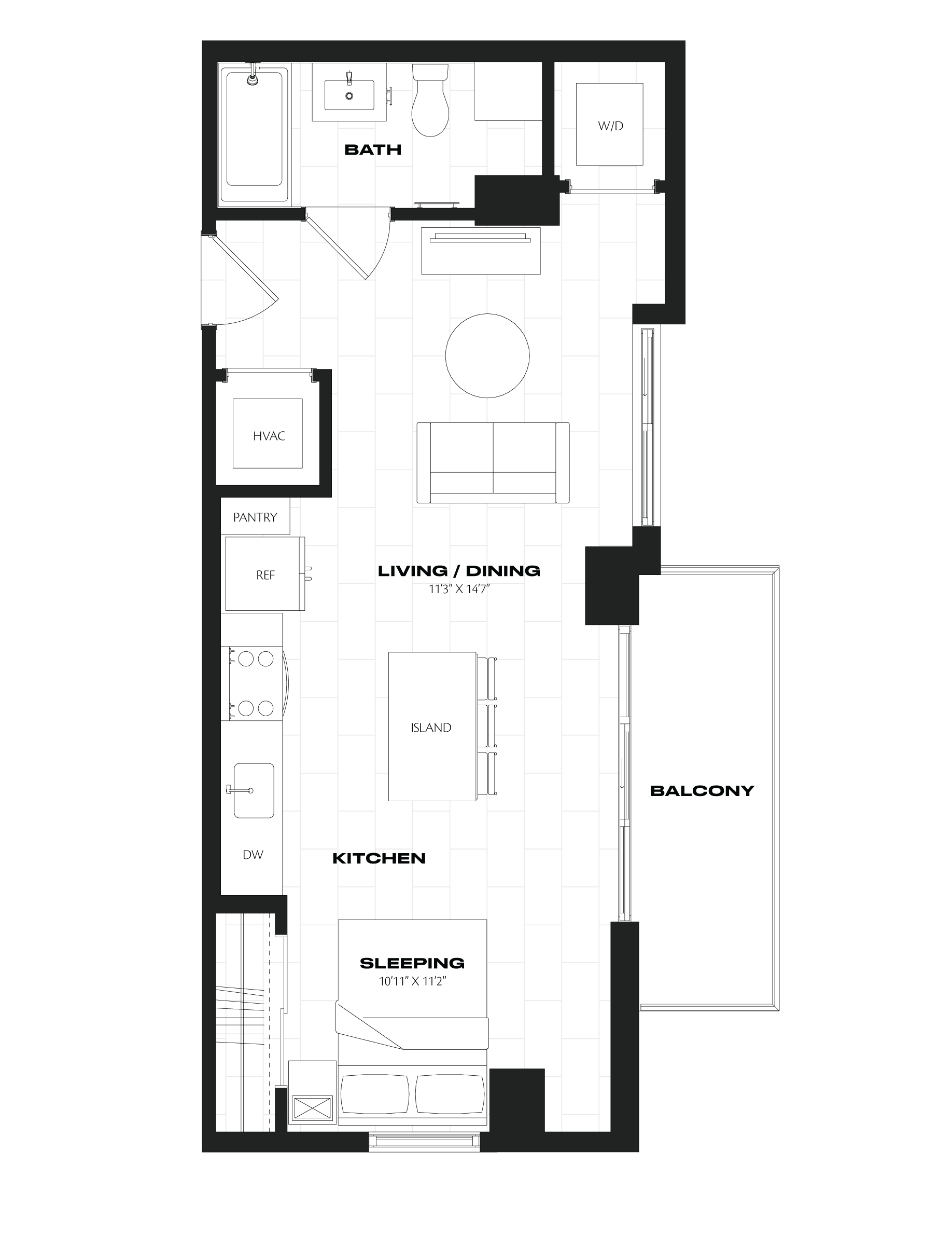 Apartment 1222 floorplan