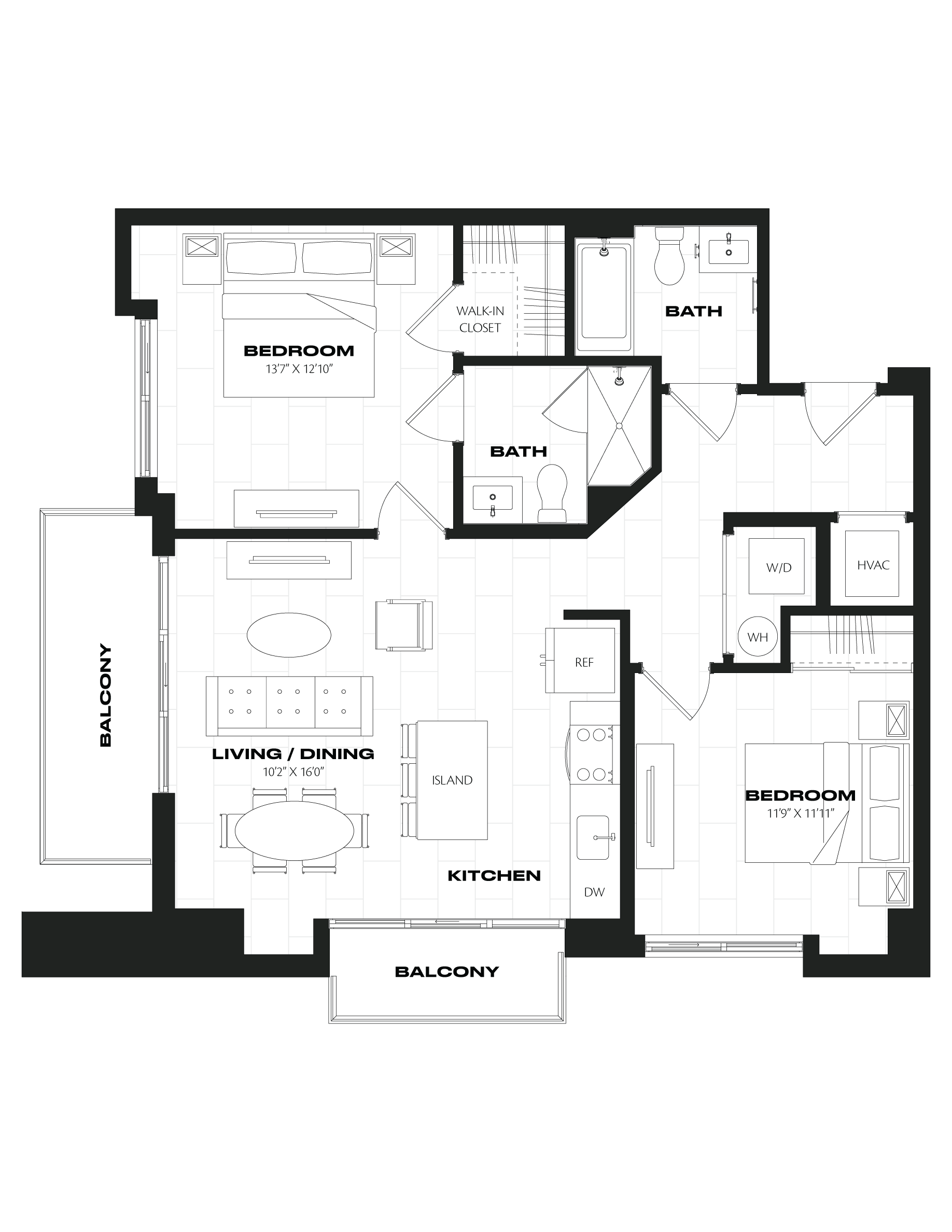 Apartment 1133 floorplan