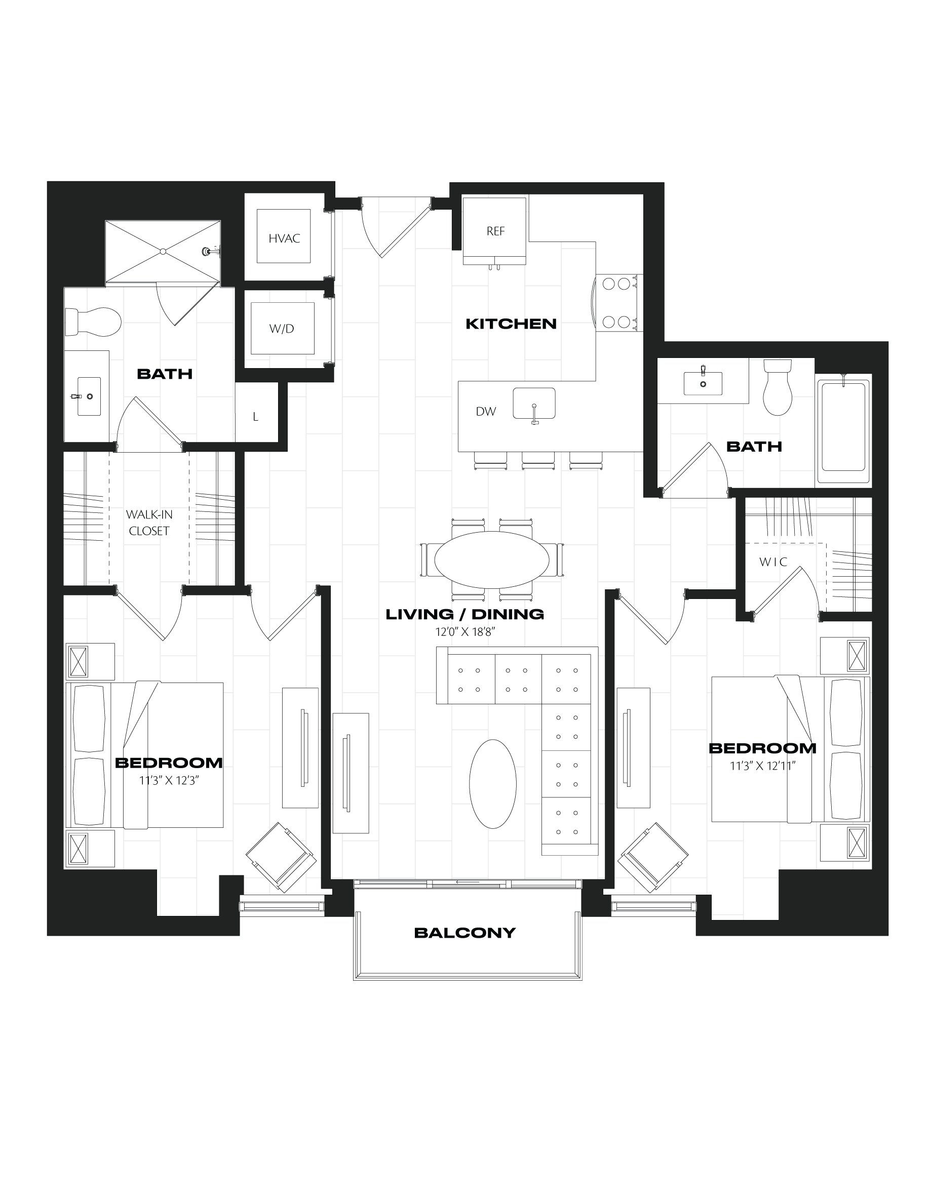 Apartment 1106 floorplan