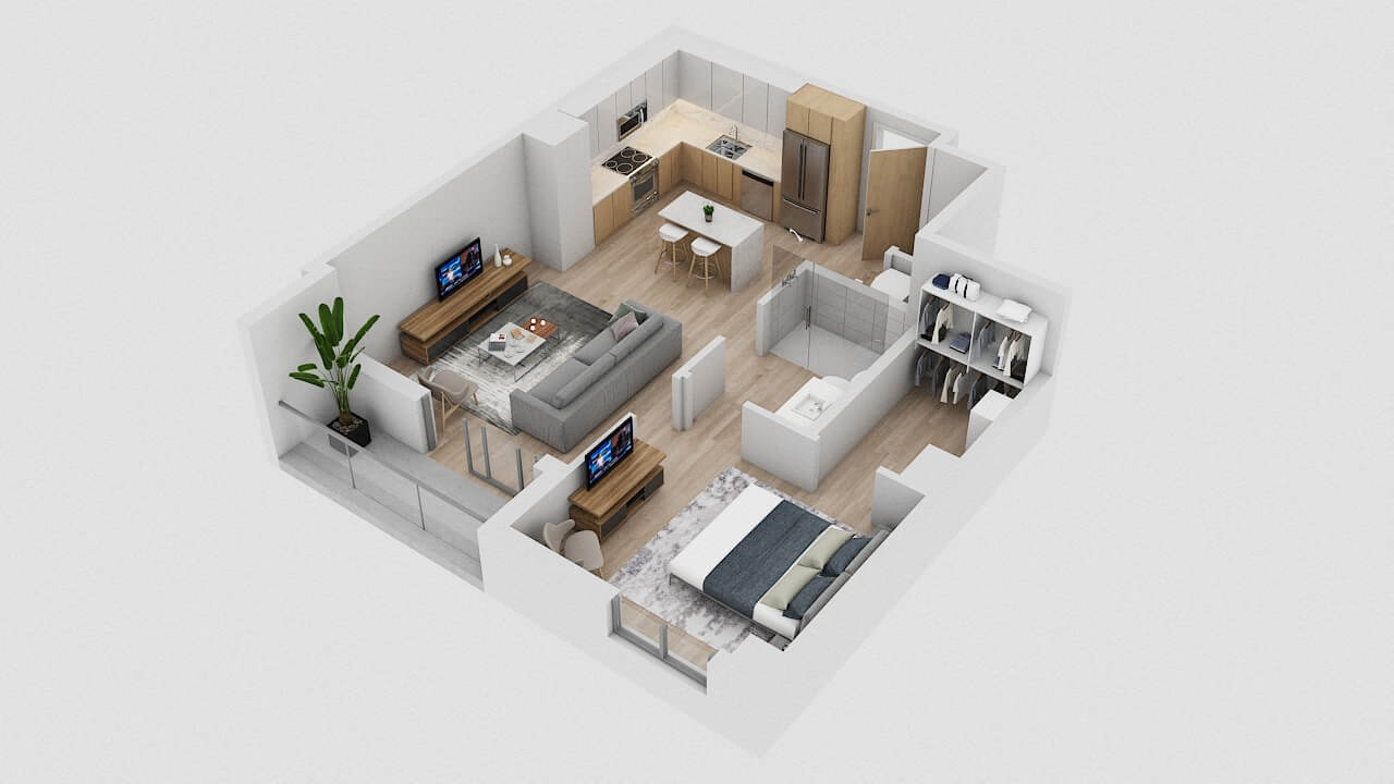 Floor plan image of apartment 2208