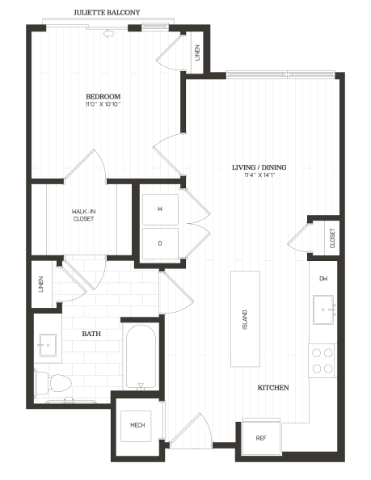 Apartment 517 floorplan