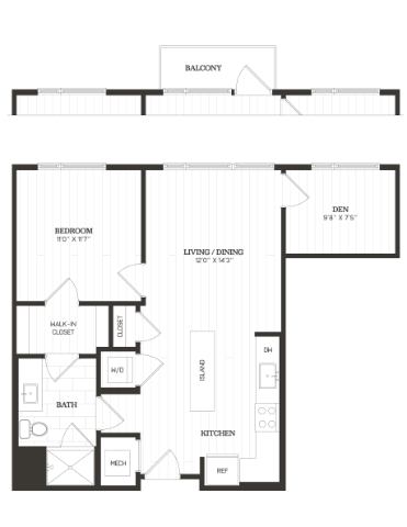 Apartment 523 floorplan
