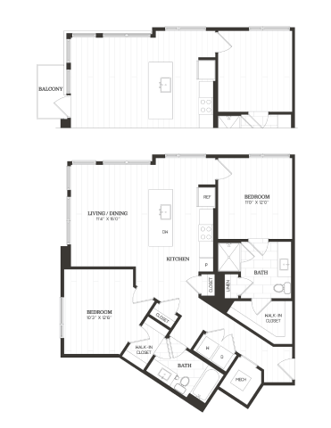 Apartment 521 floorplan
