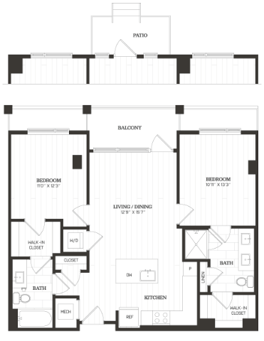 Apartment 108 floorplan