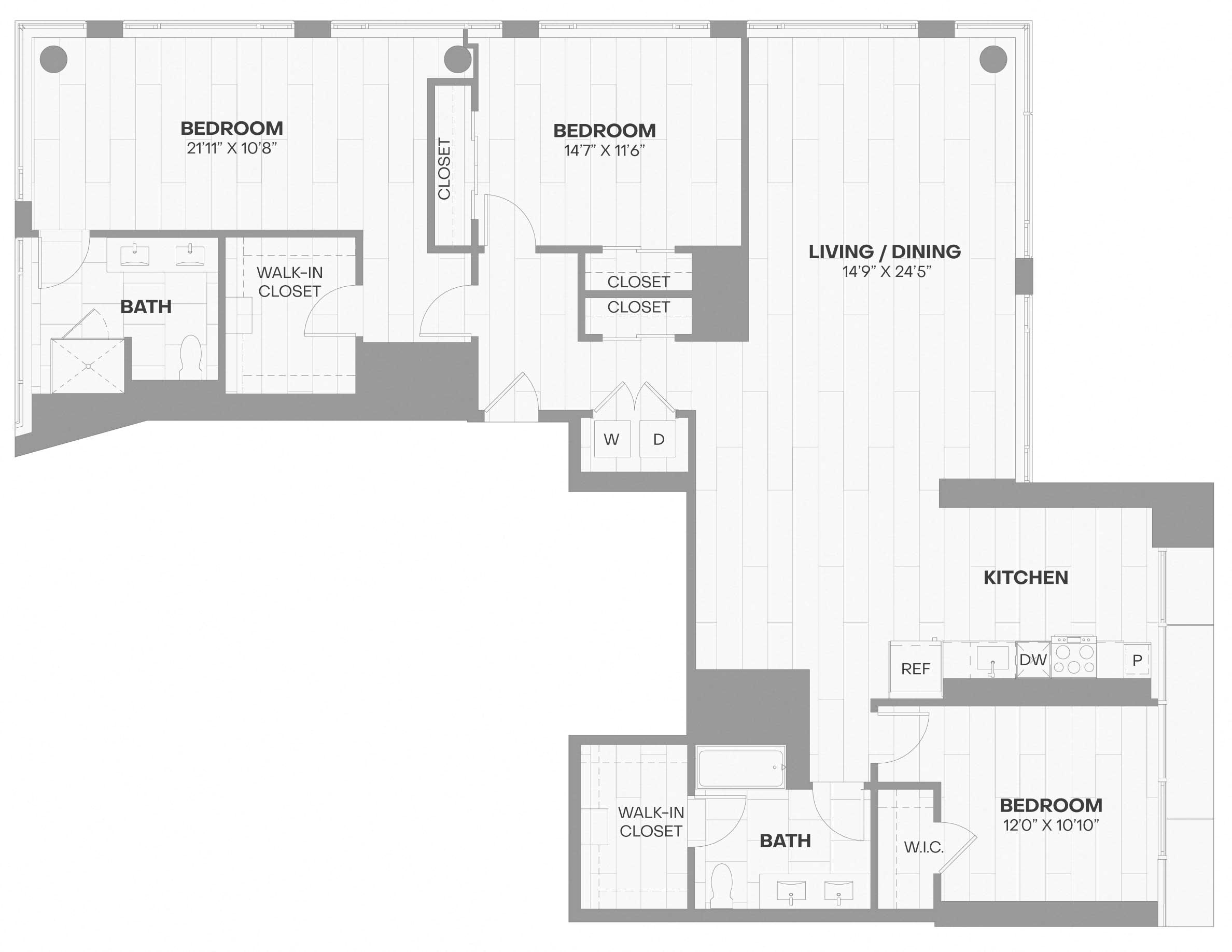 Apartment 2710 floorplan