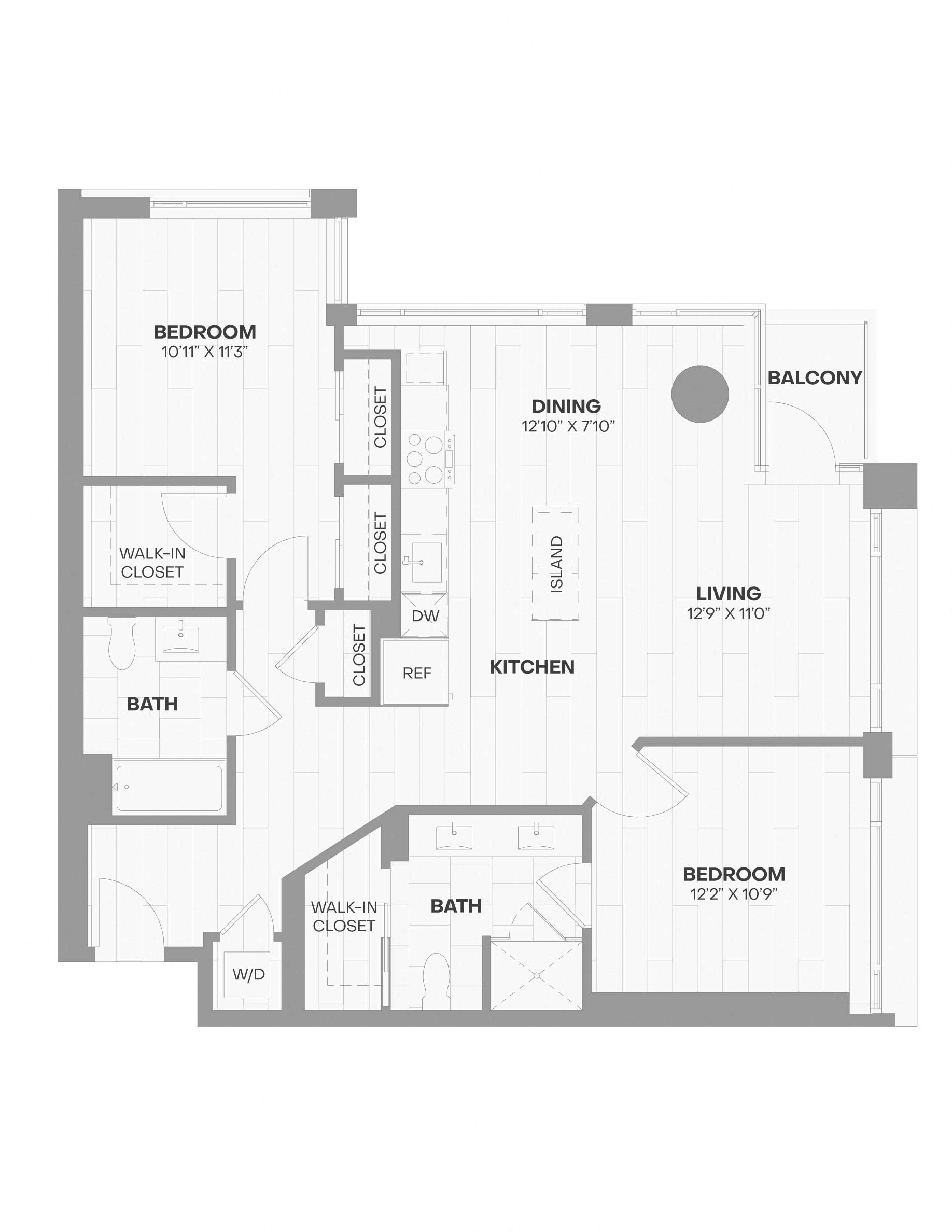 Apartment 1001 floorplan