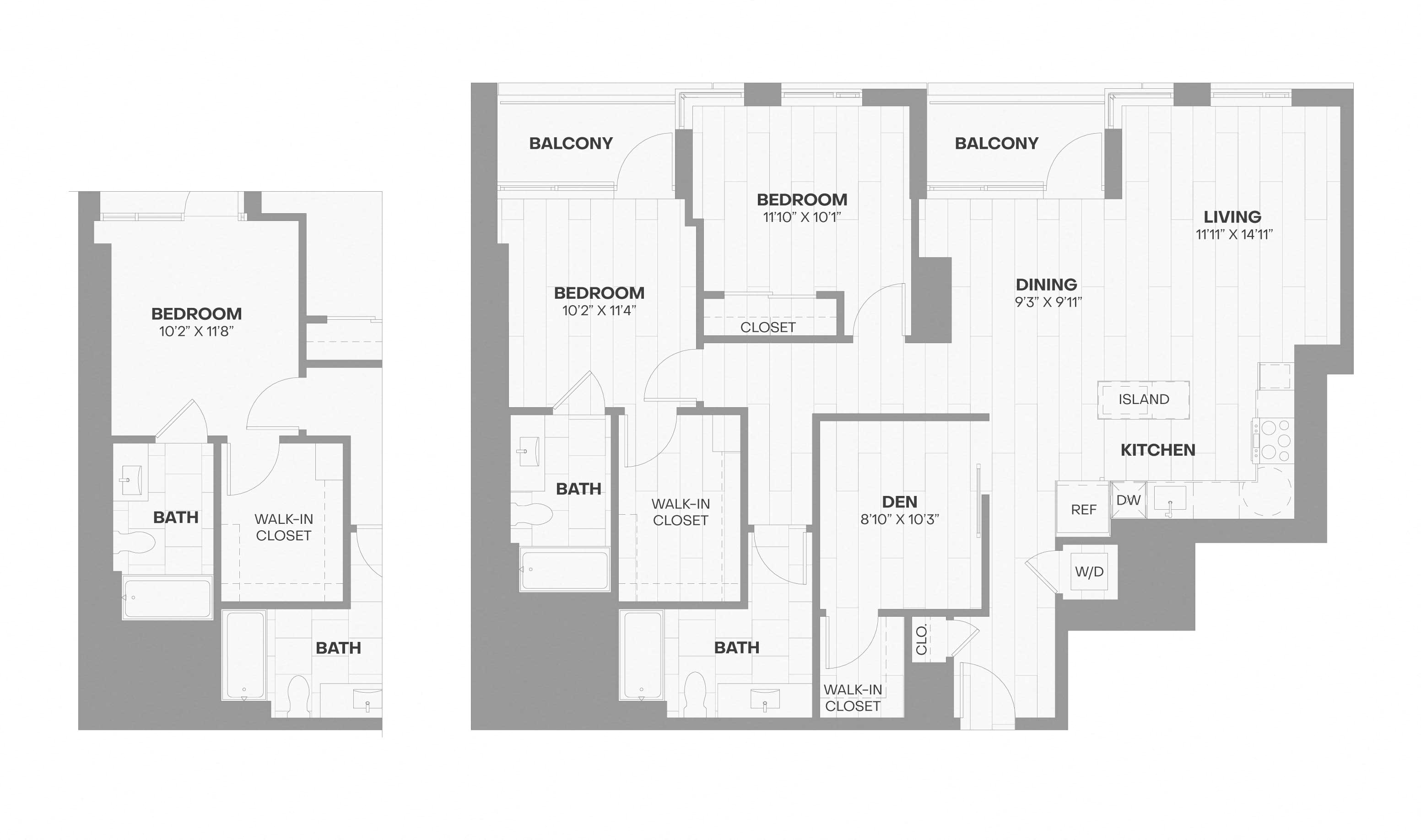 Apartment 1303 floorplan