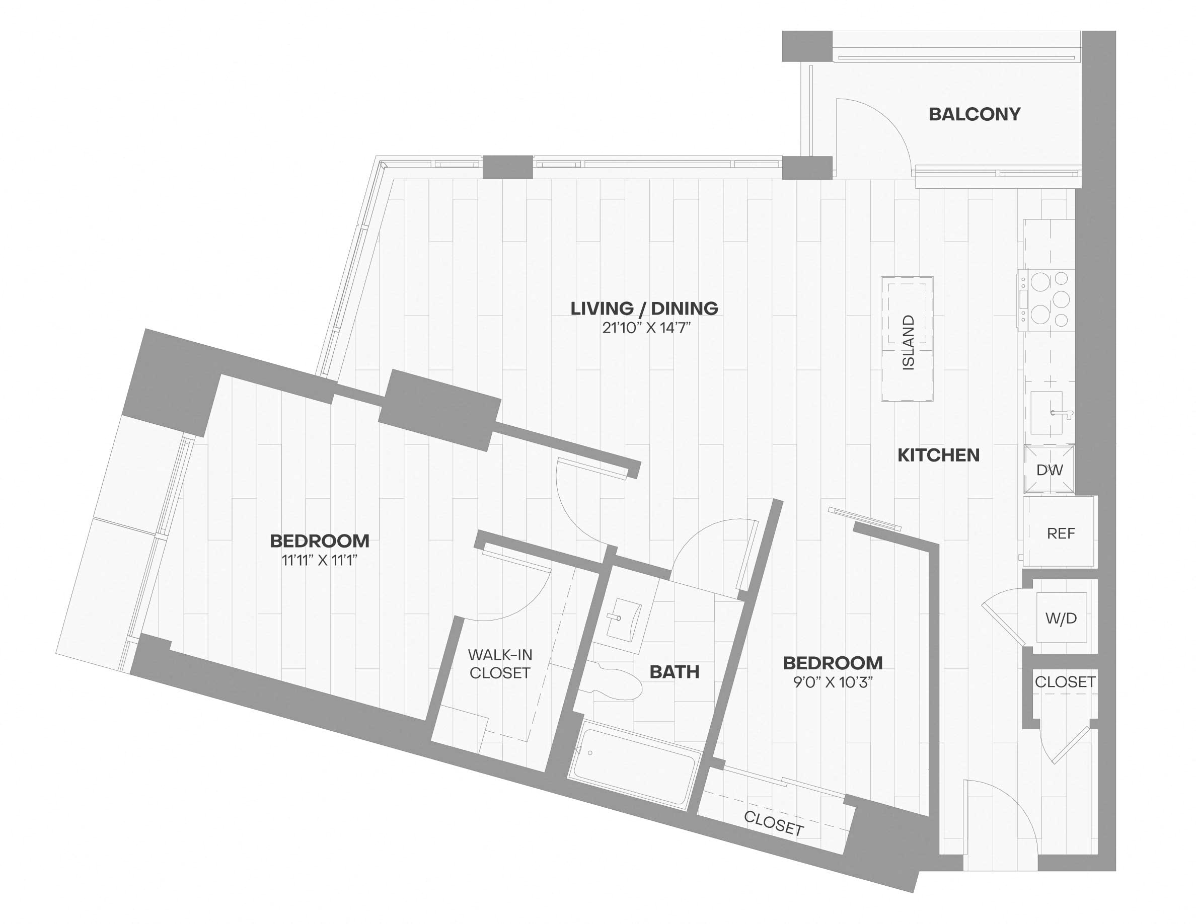 Apartment 0808 floorplan