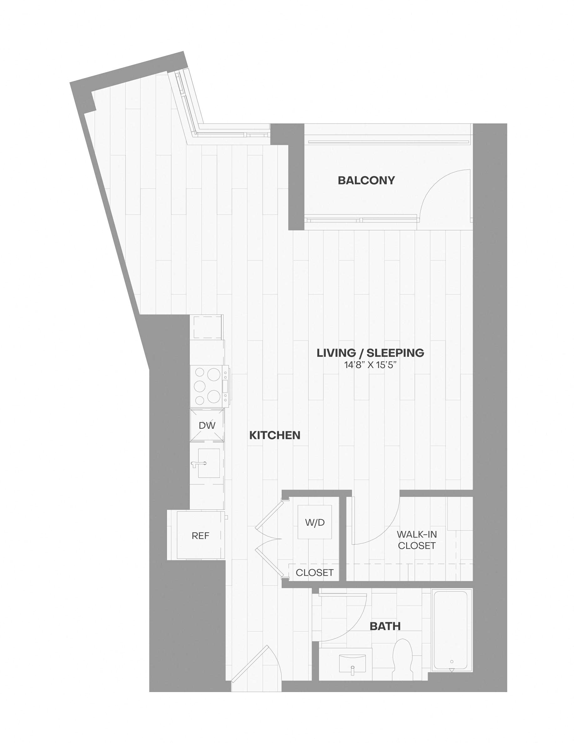 Apartment 1611 floorplan