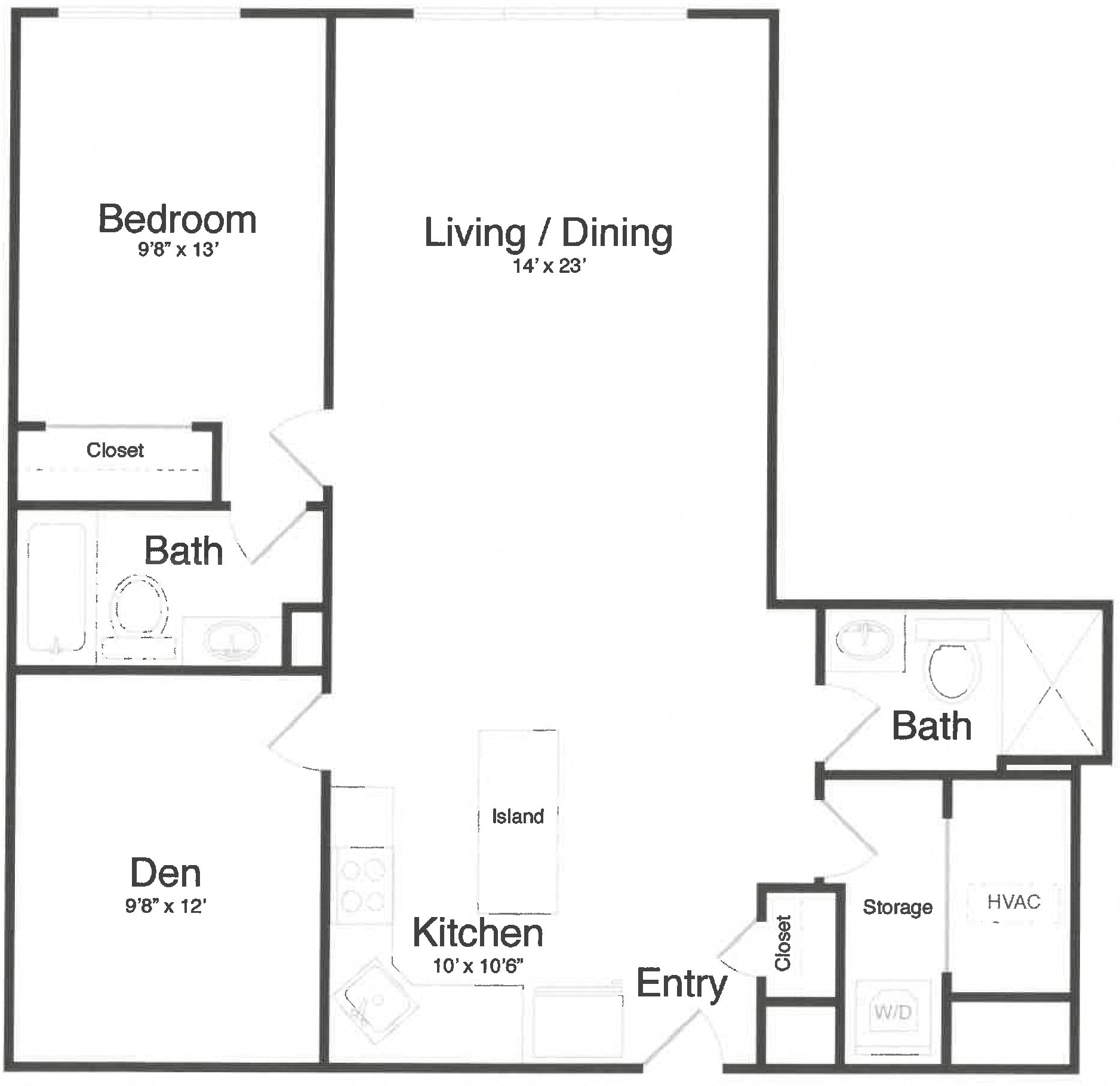 Apartment 0-4B floorplan