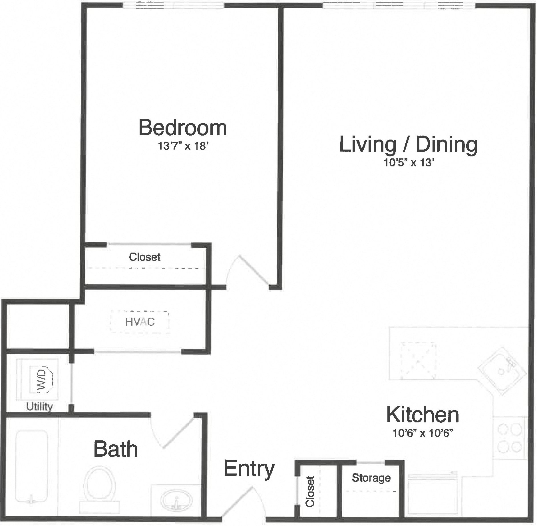 Apartment 0-4G floorplan