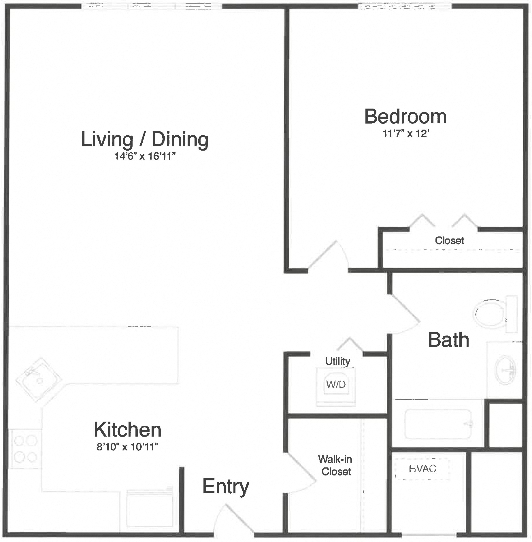 Apartment 1-6B floorplan