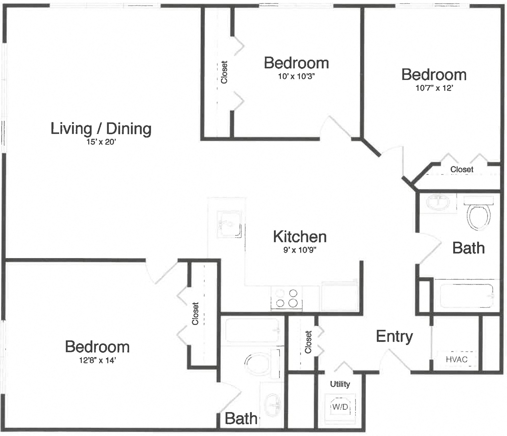 Apartment 1-7C floorplan