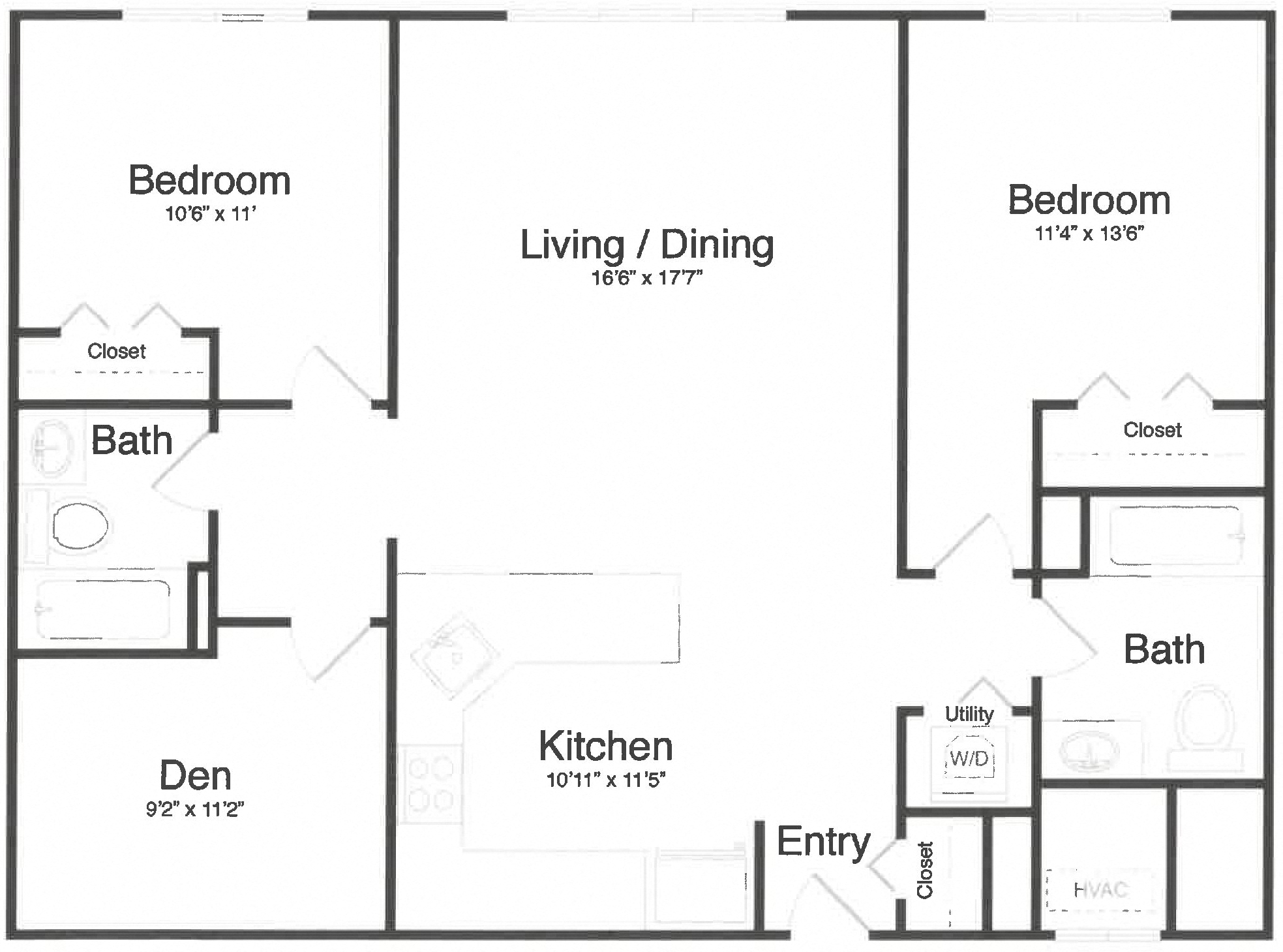 Apartment 1-5G floorplan