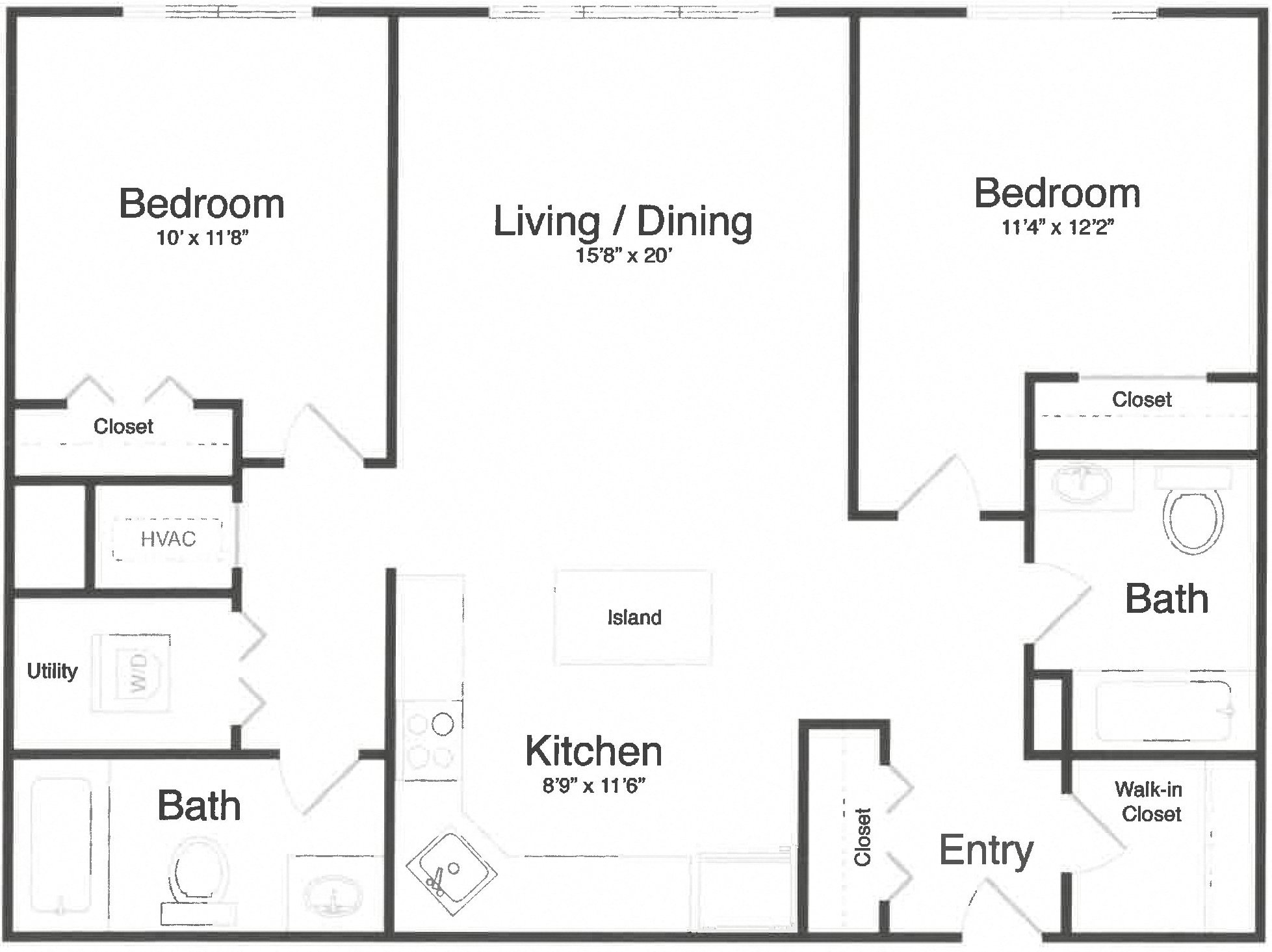 Apartment 1-6K floorplan