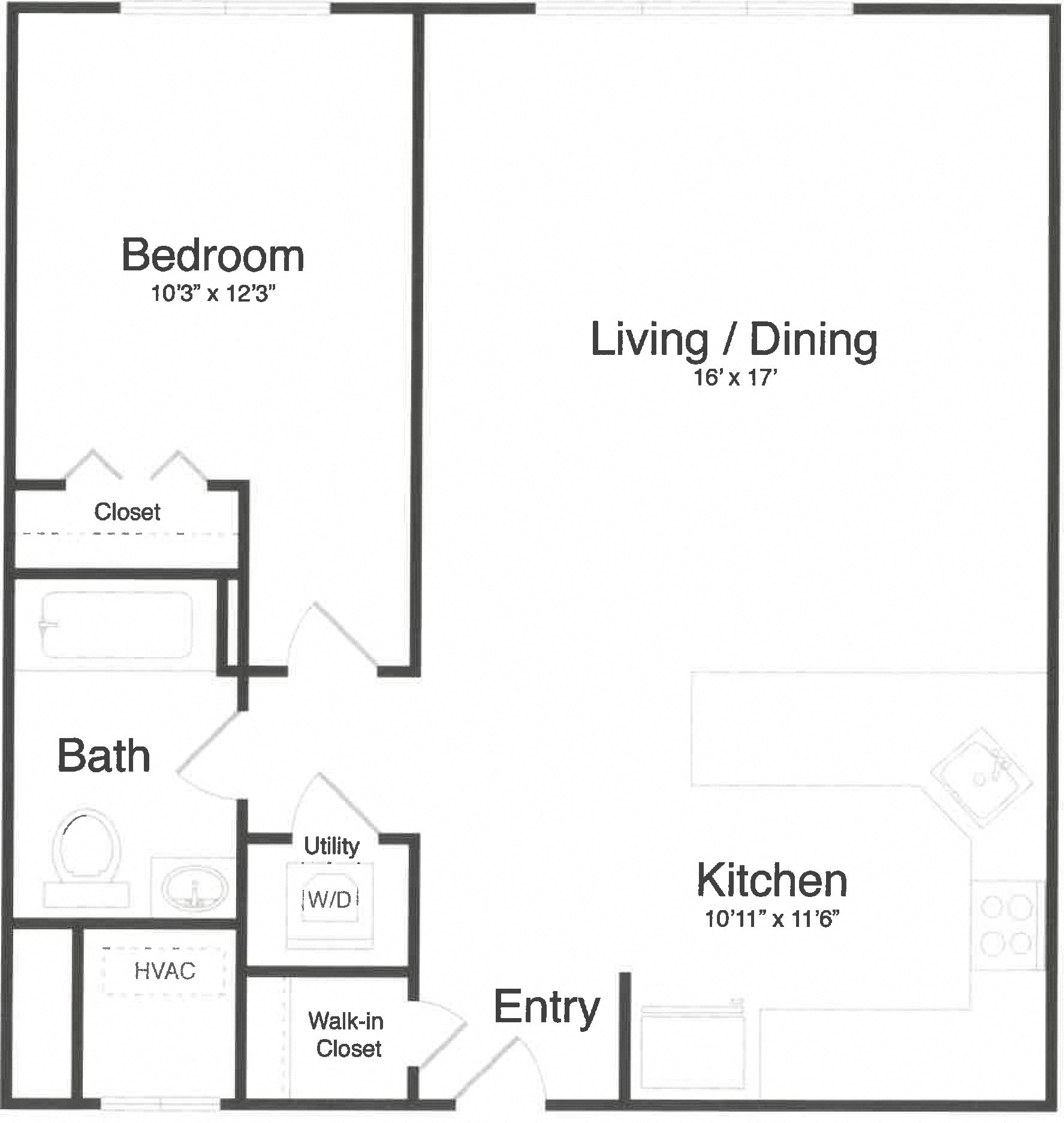Apartment 1-5L floorplan