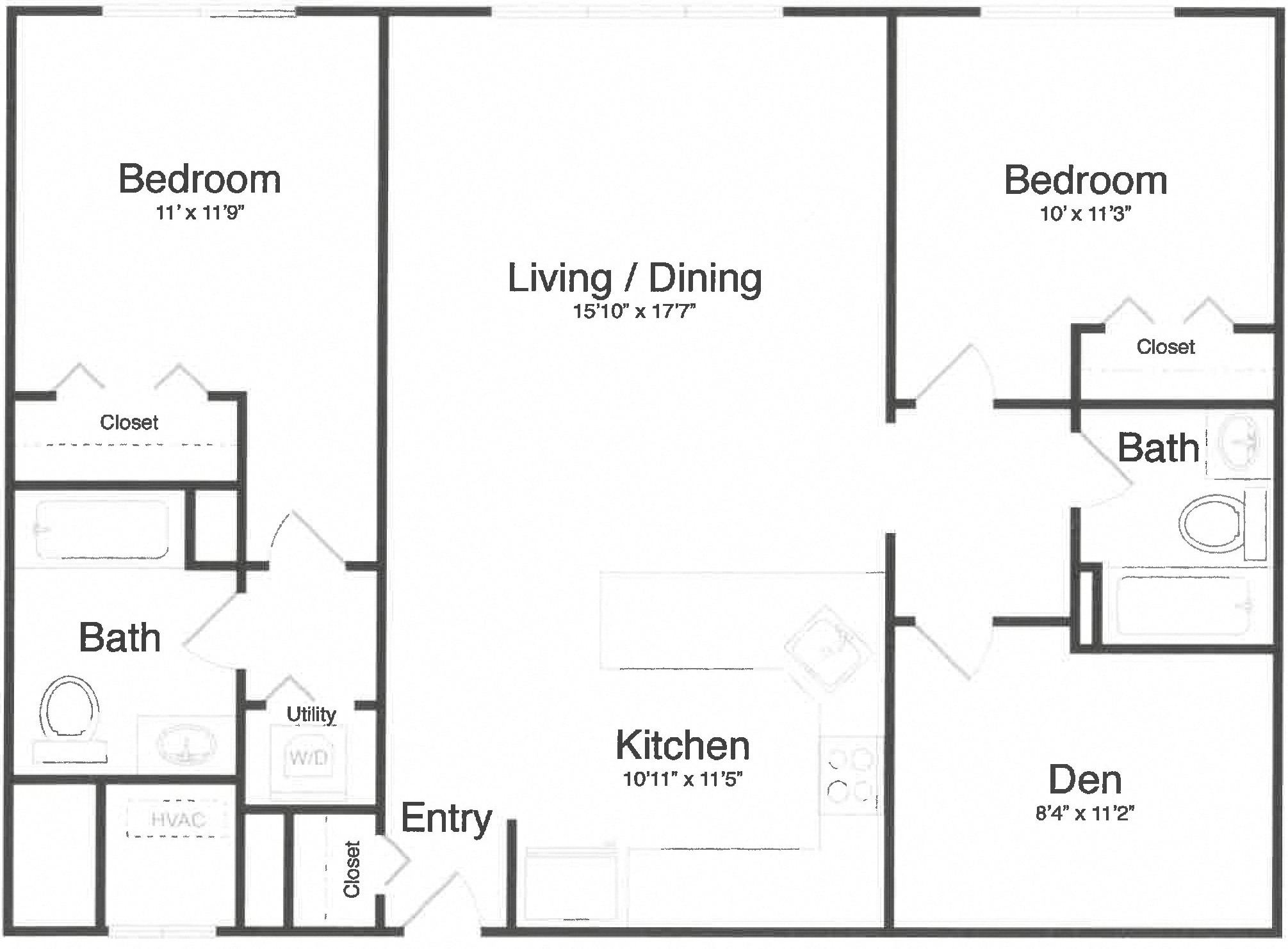 Apartment 1-4M floorplan