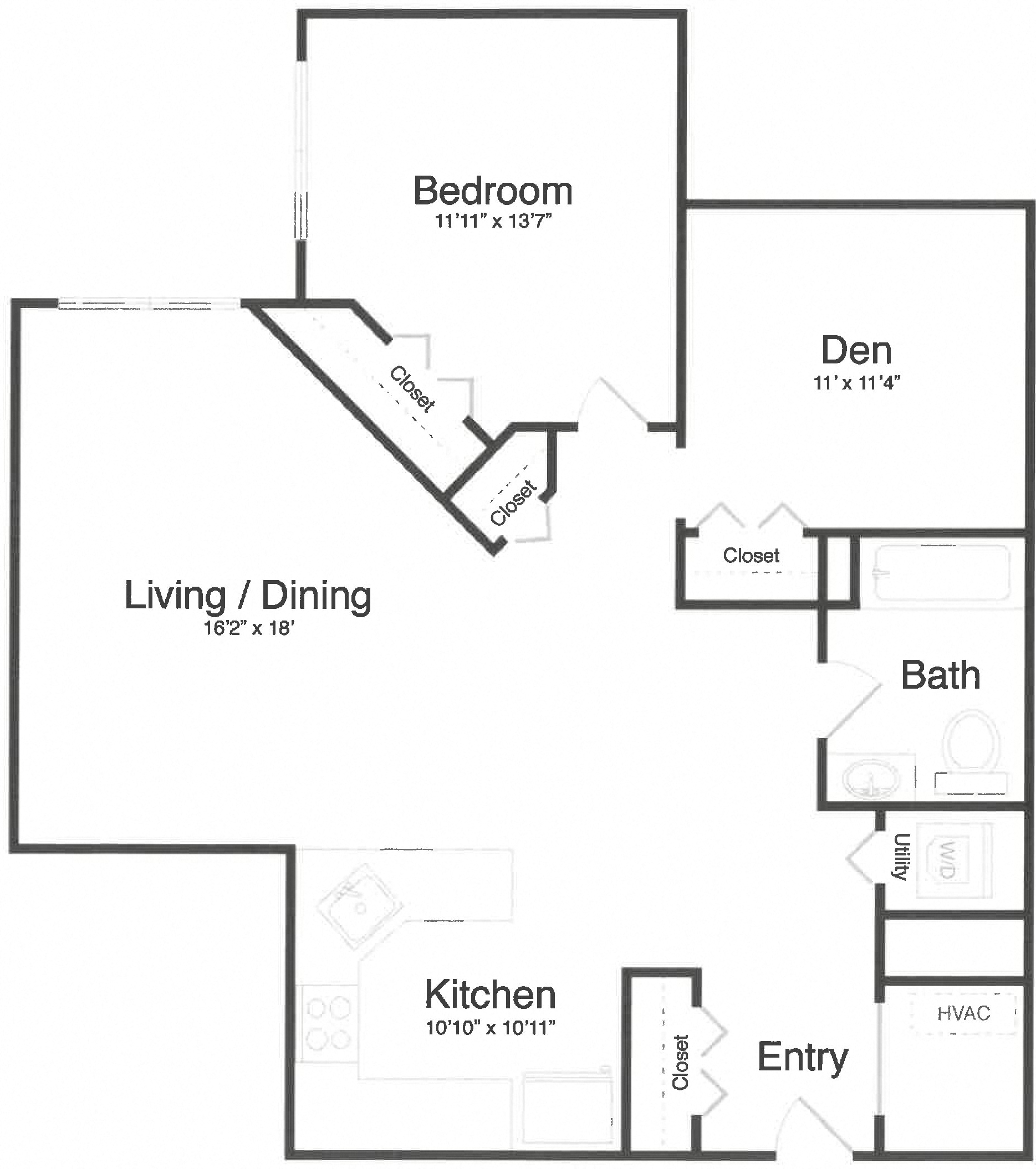 Apartment 1-6R floorplan