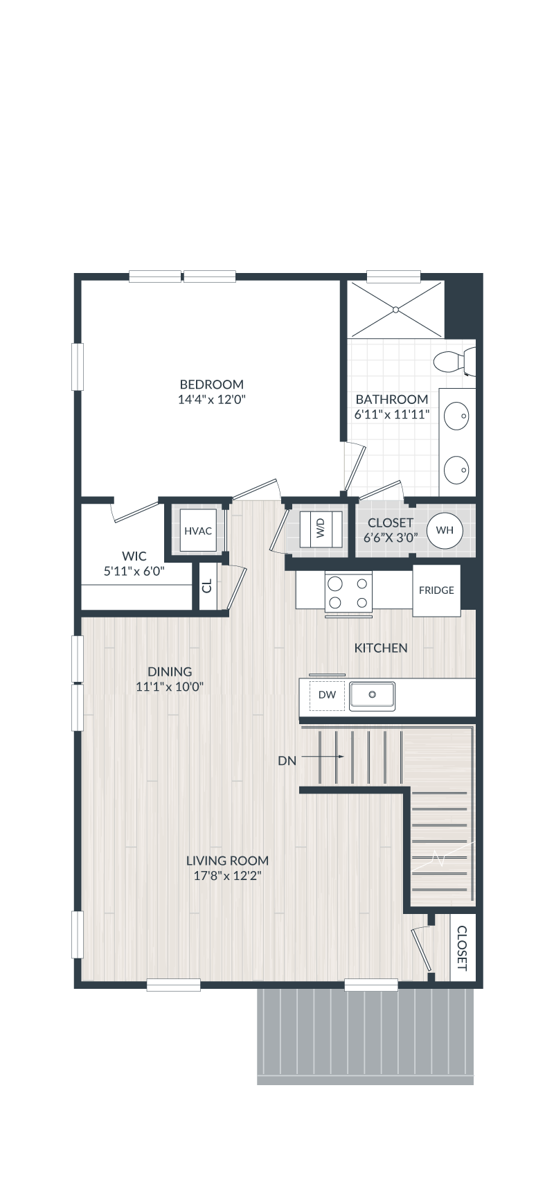 Apartment 611 floorplan