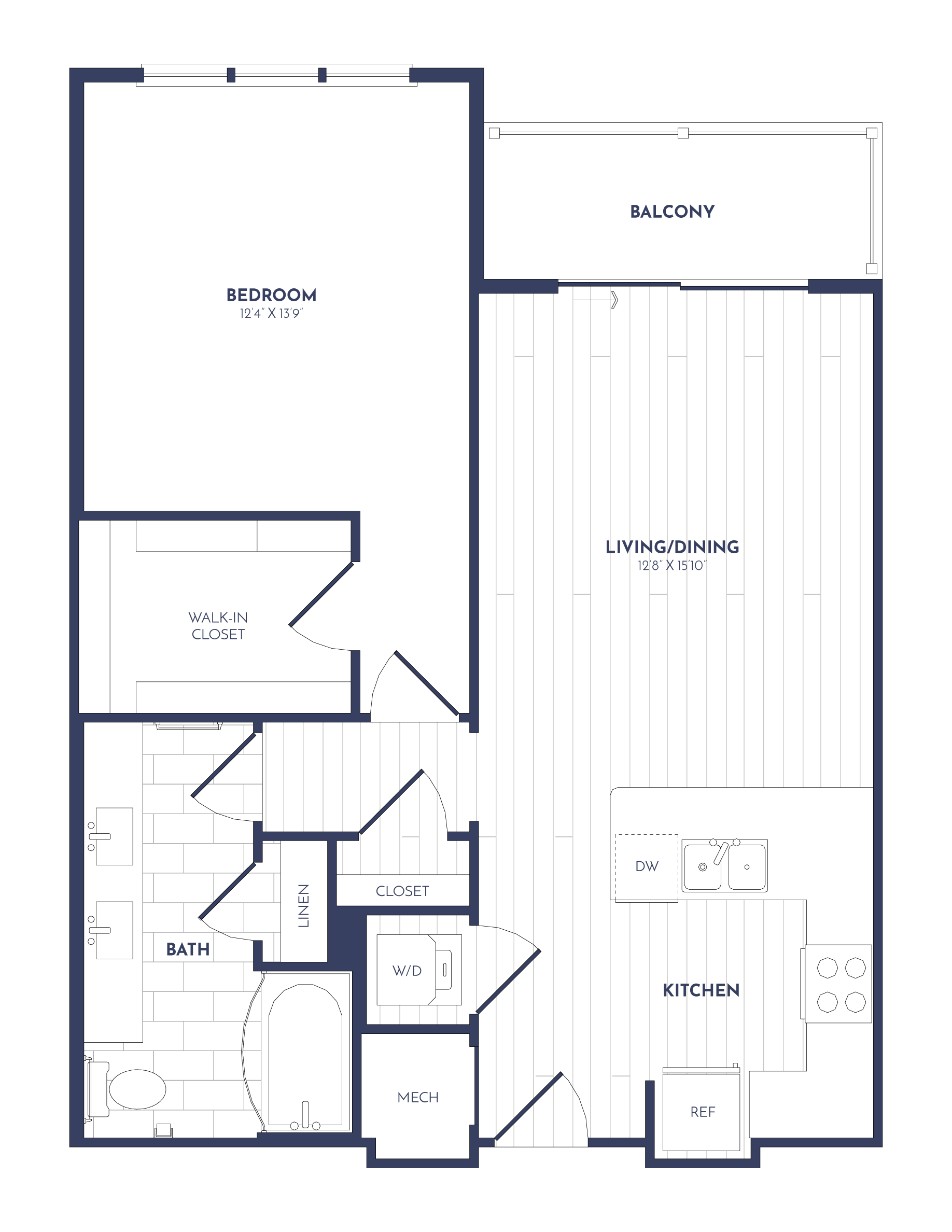 Apartment 210 floorplan
