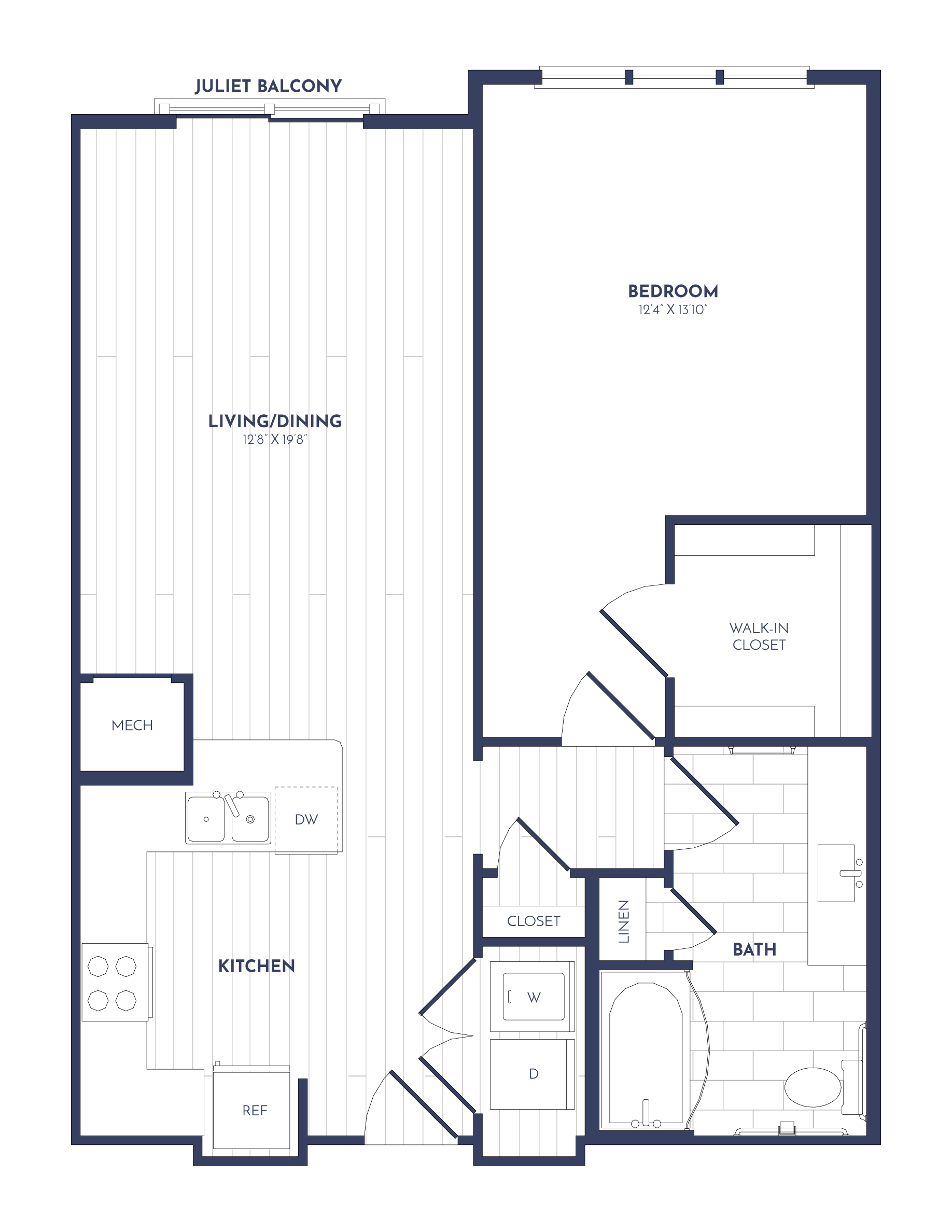 Apartment 105 floorplan
