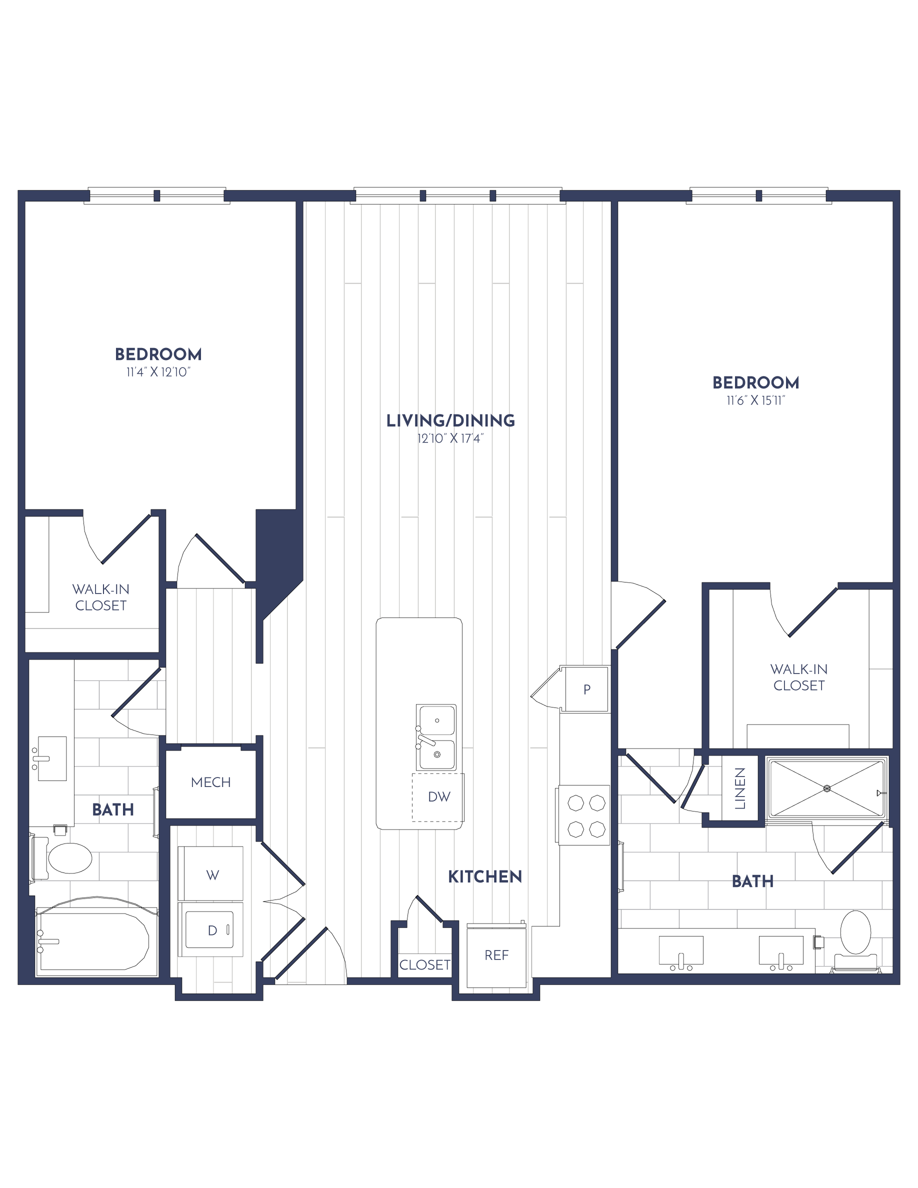 Apartment 318 floorplan