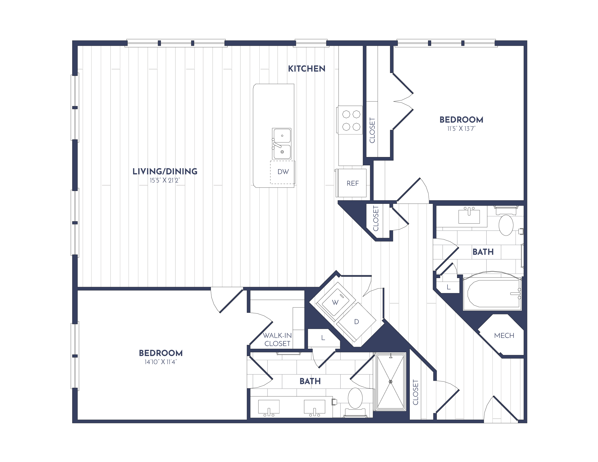 Apartment 307 floorplan
