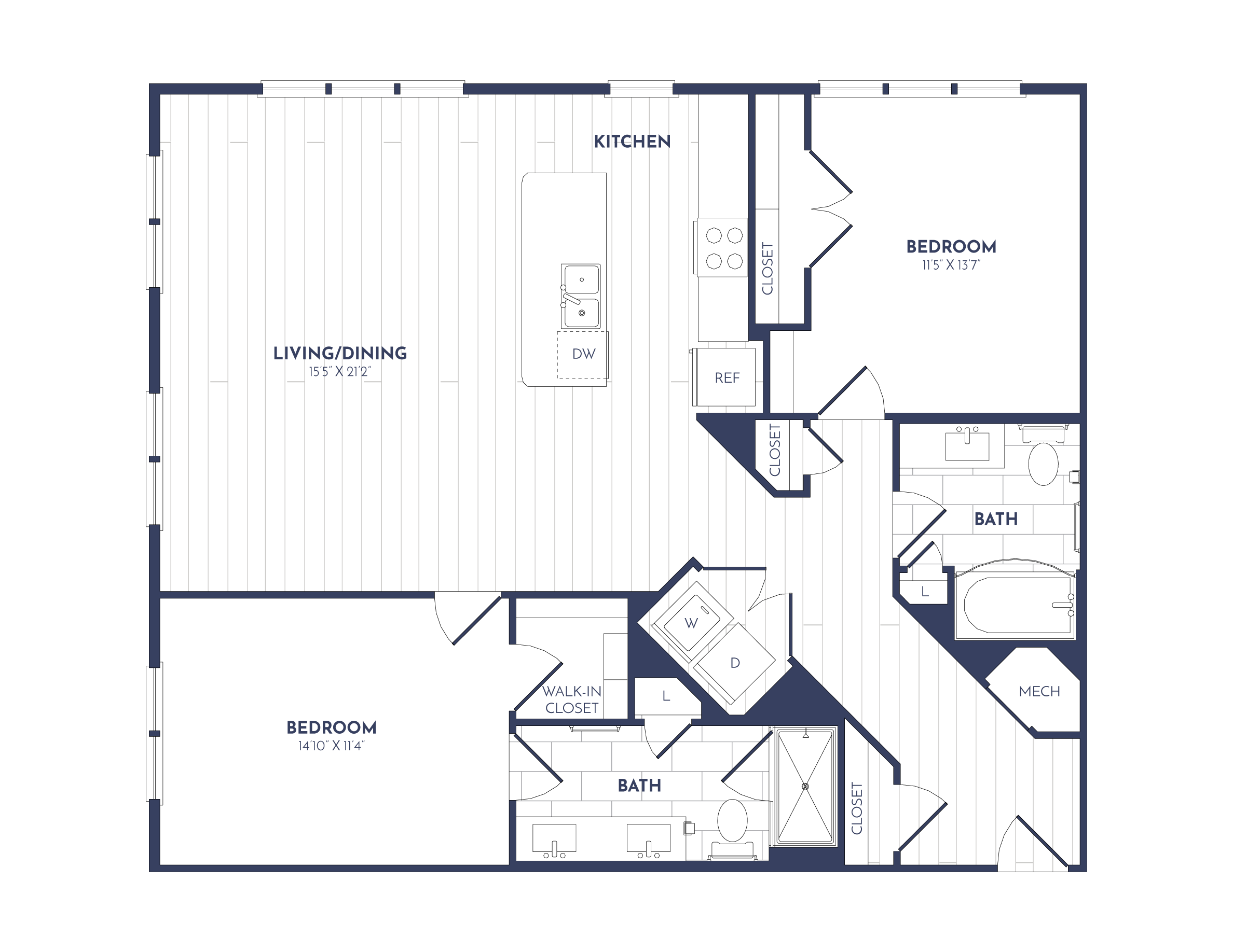 Apartment 407 floorplan