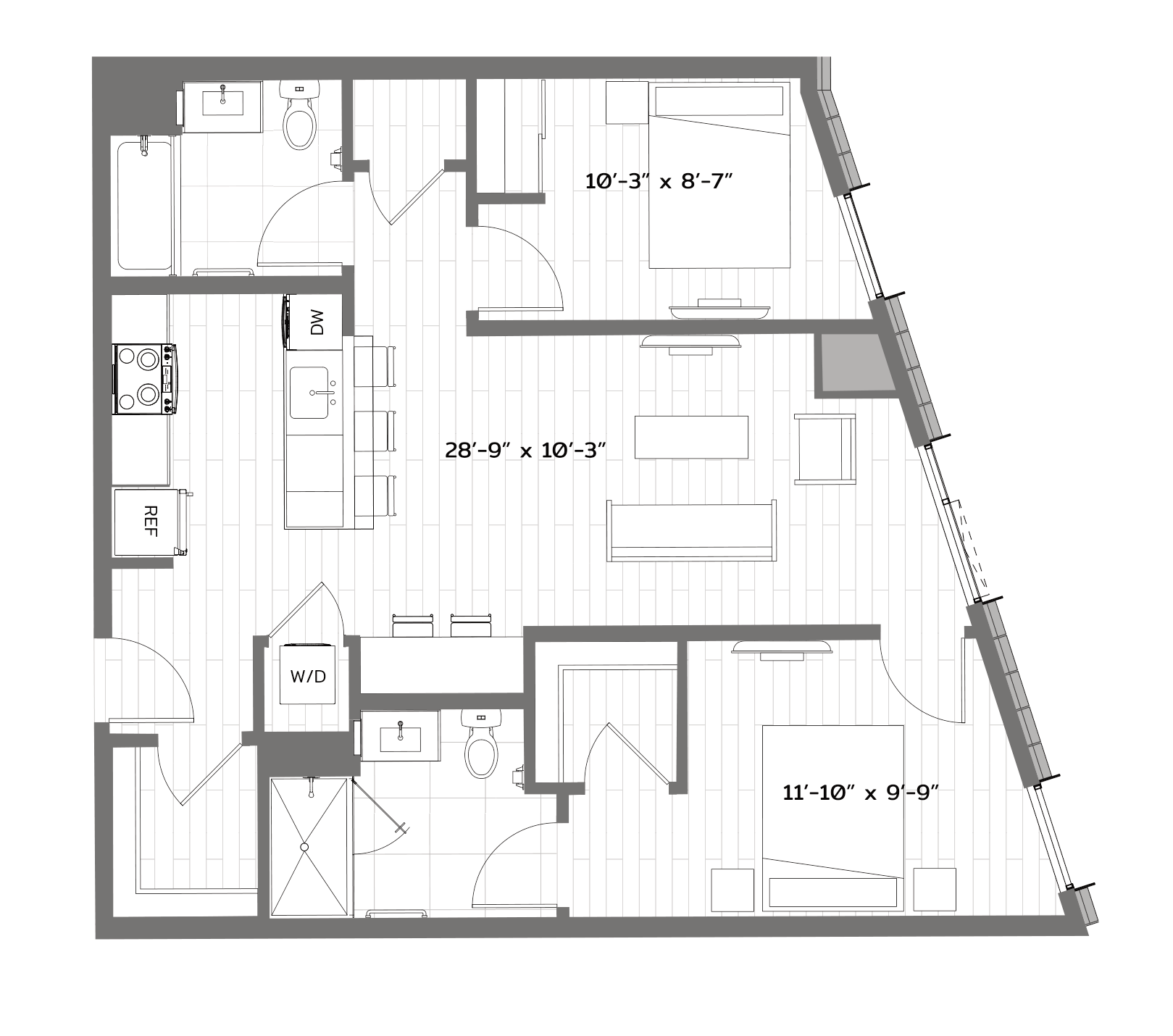 Floor Plan Image of Apartment Apt 0433
