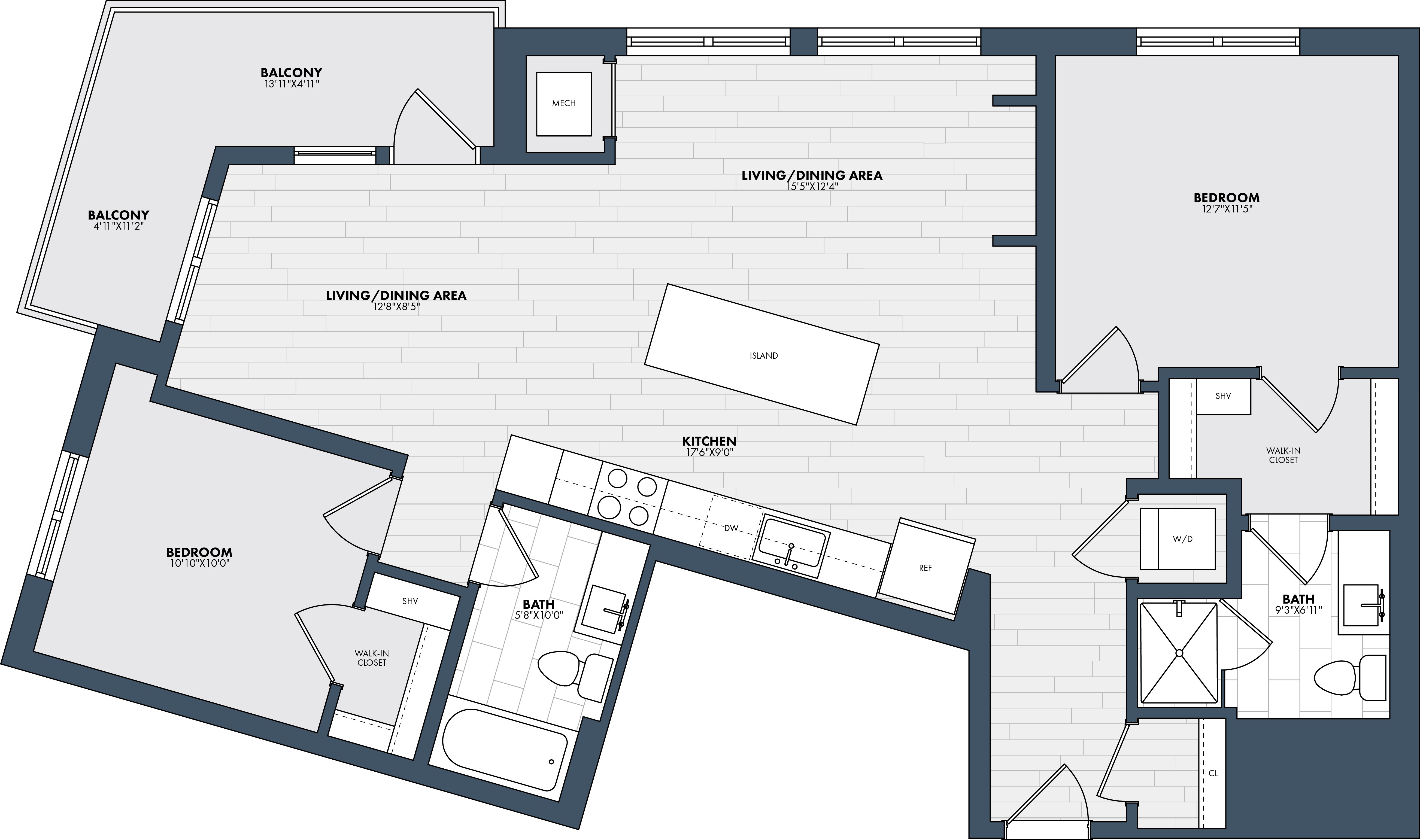 Floor Plan Image of Apartment Apt 213