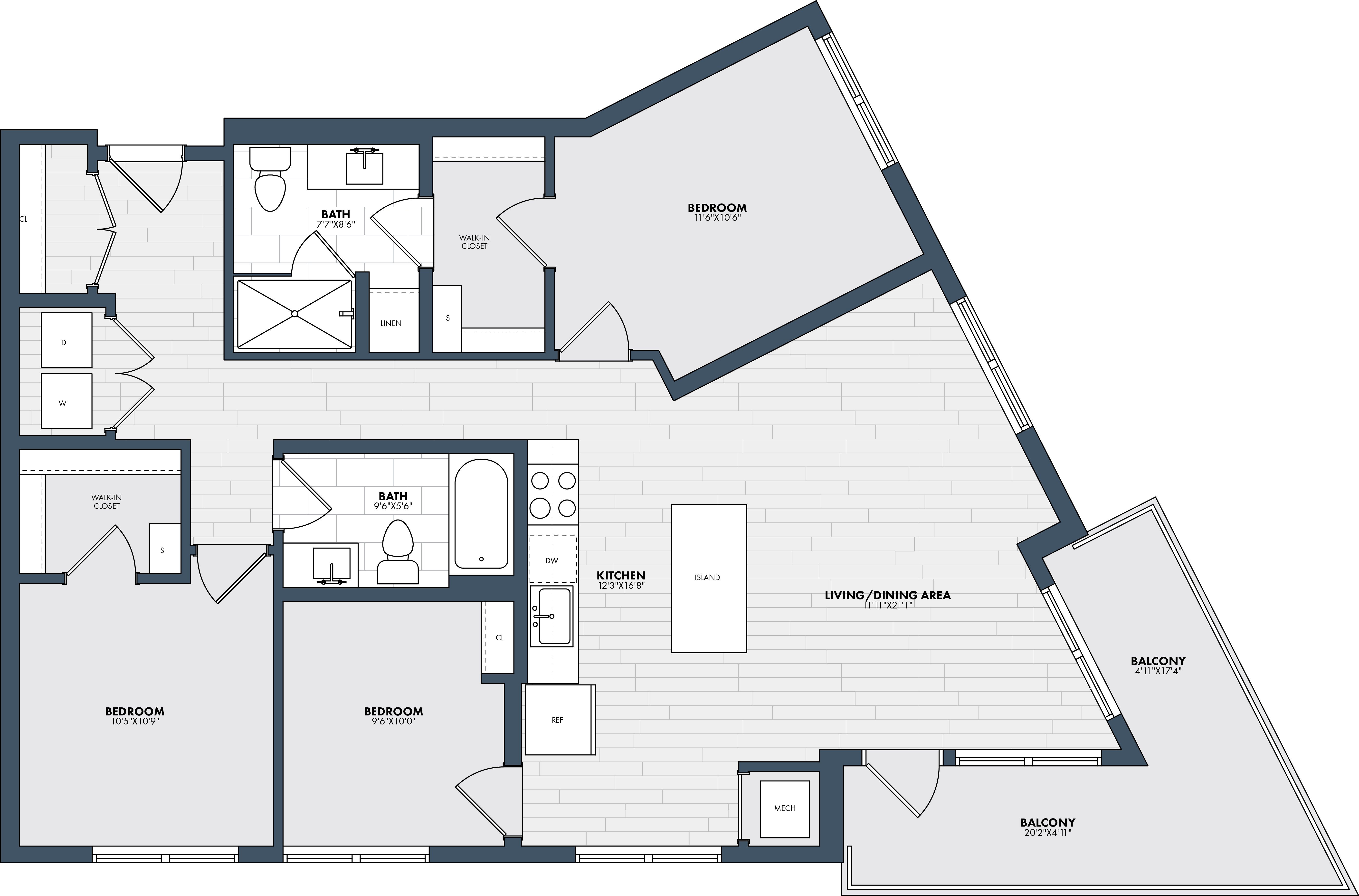 Floor Plan Image of Apartment Apt 633