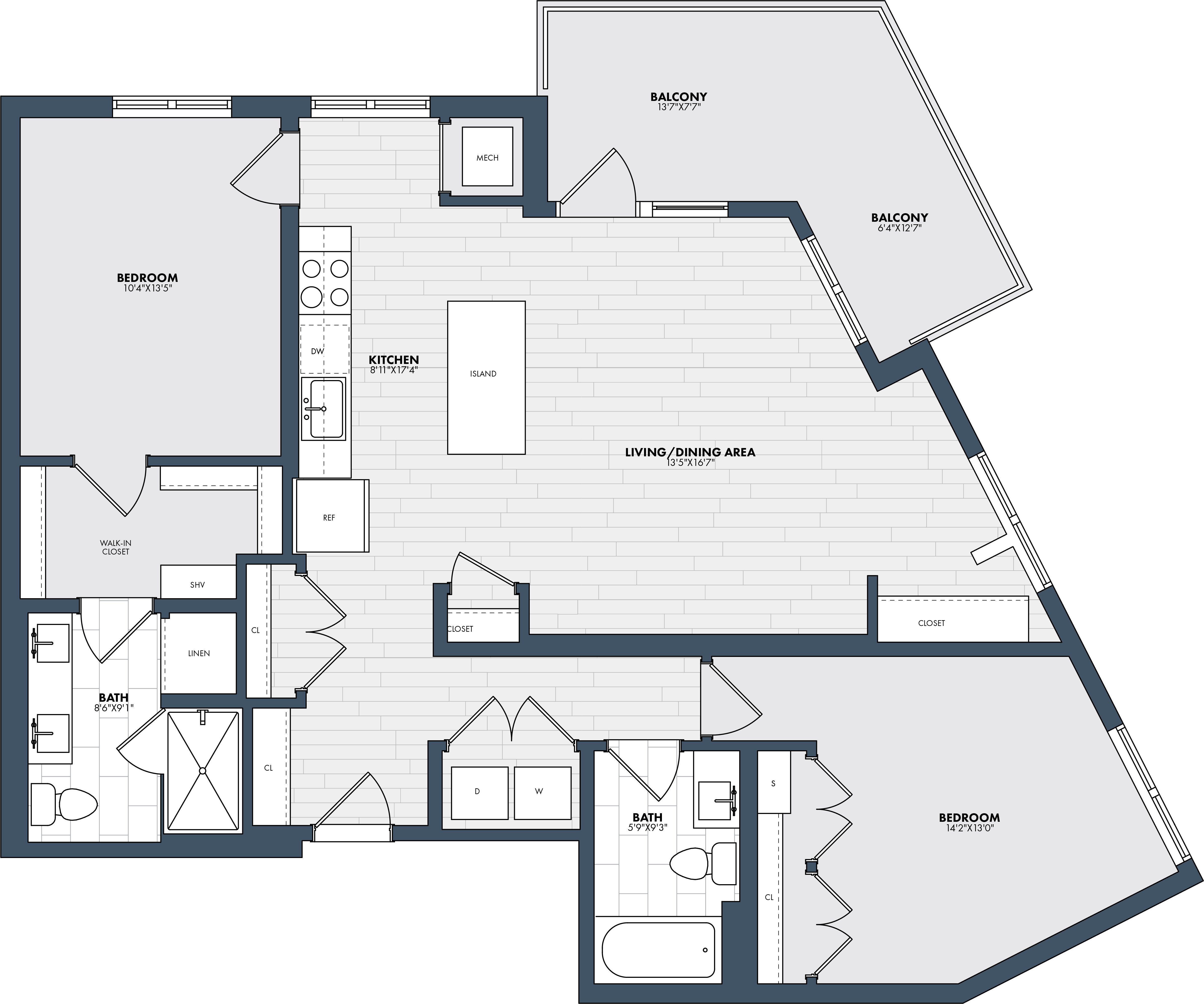 Floor Plan Image of Apartment Apt 536