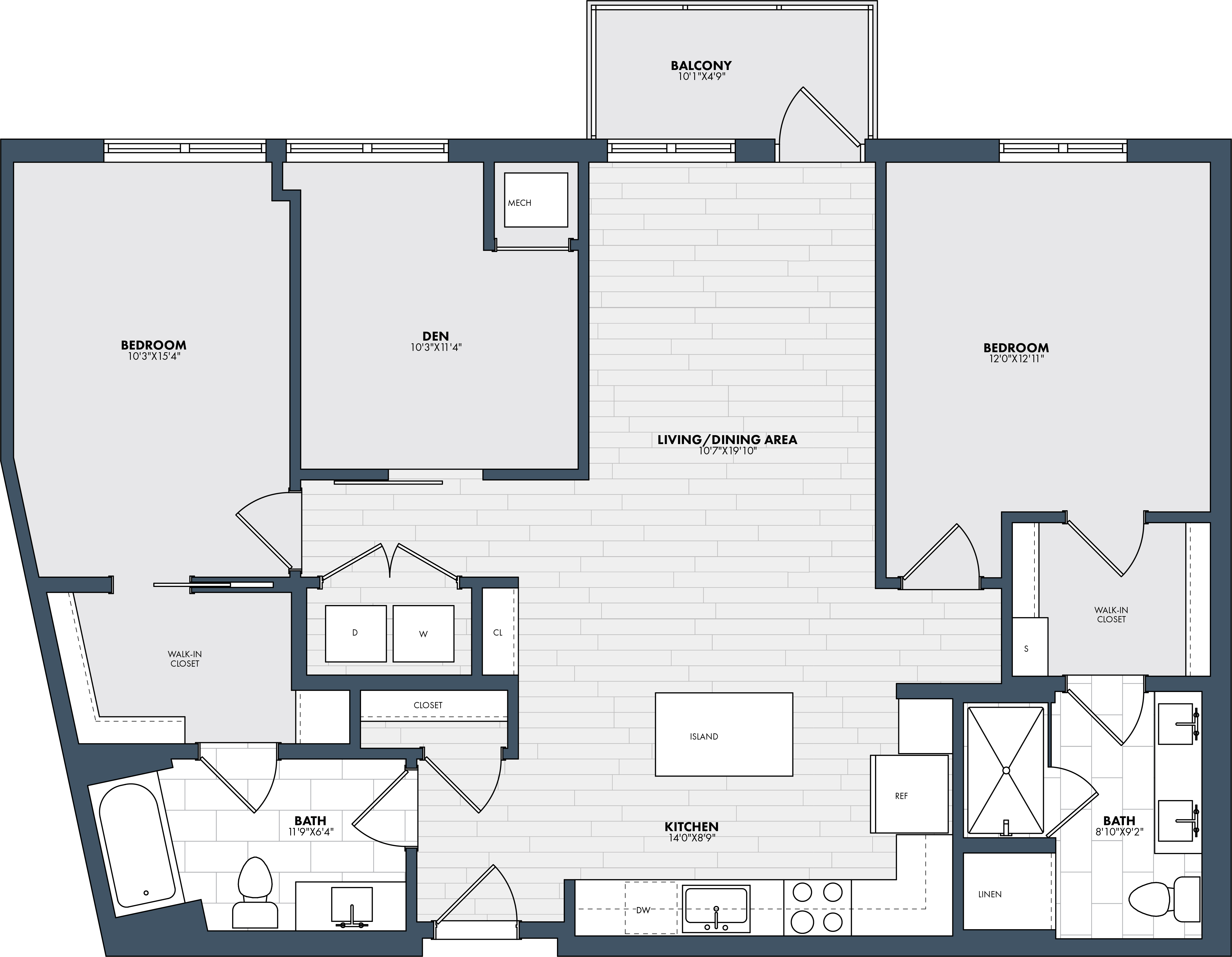 Floor Plan Image of Apartment Apt 113