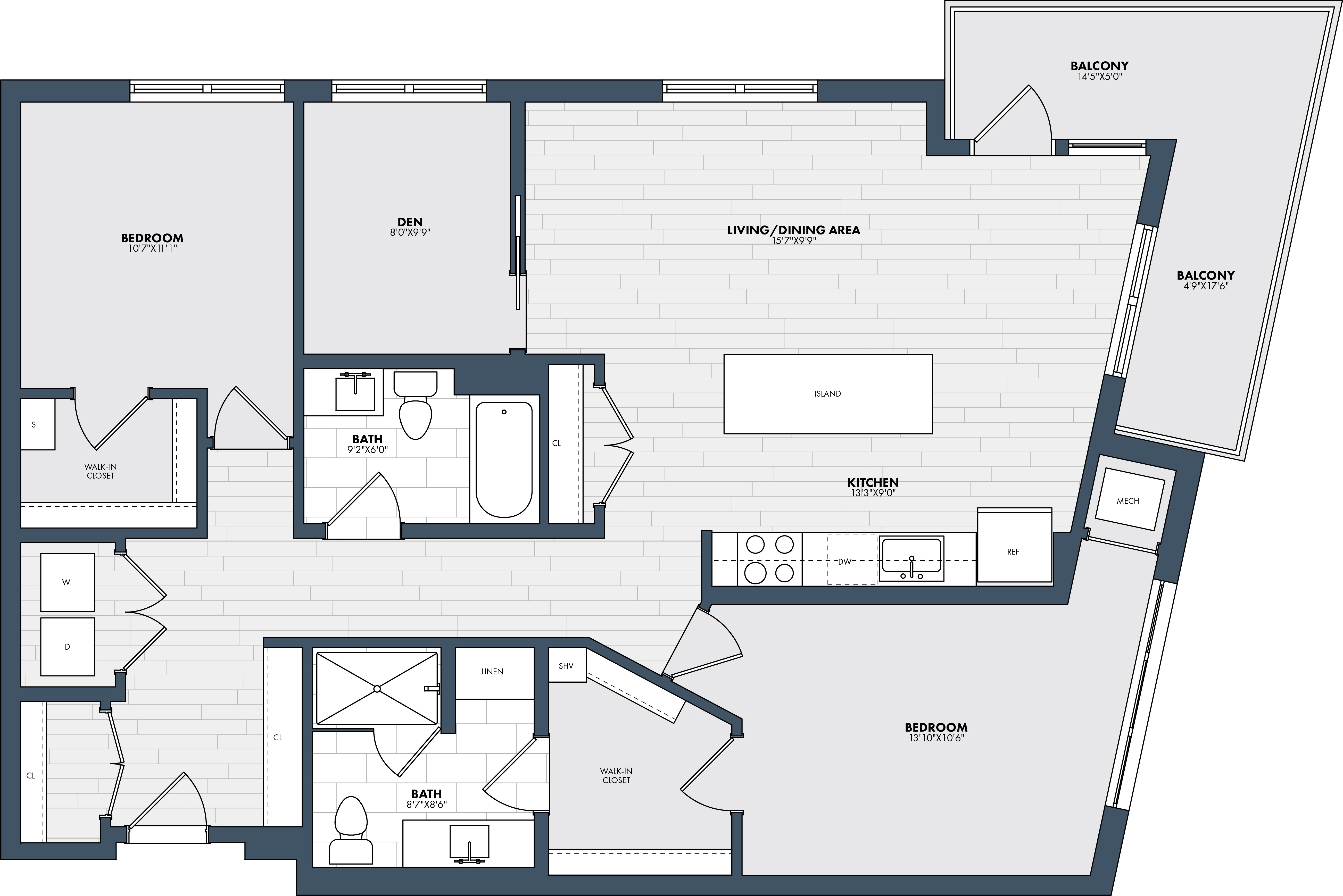 Floor Plan Image of Apartment Apt 401