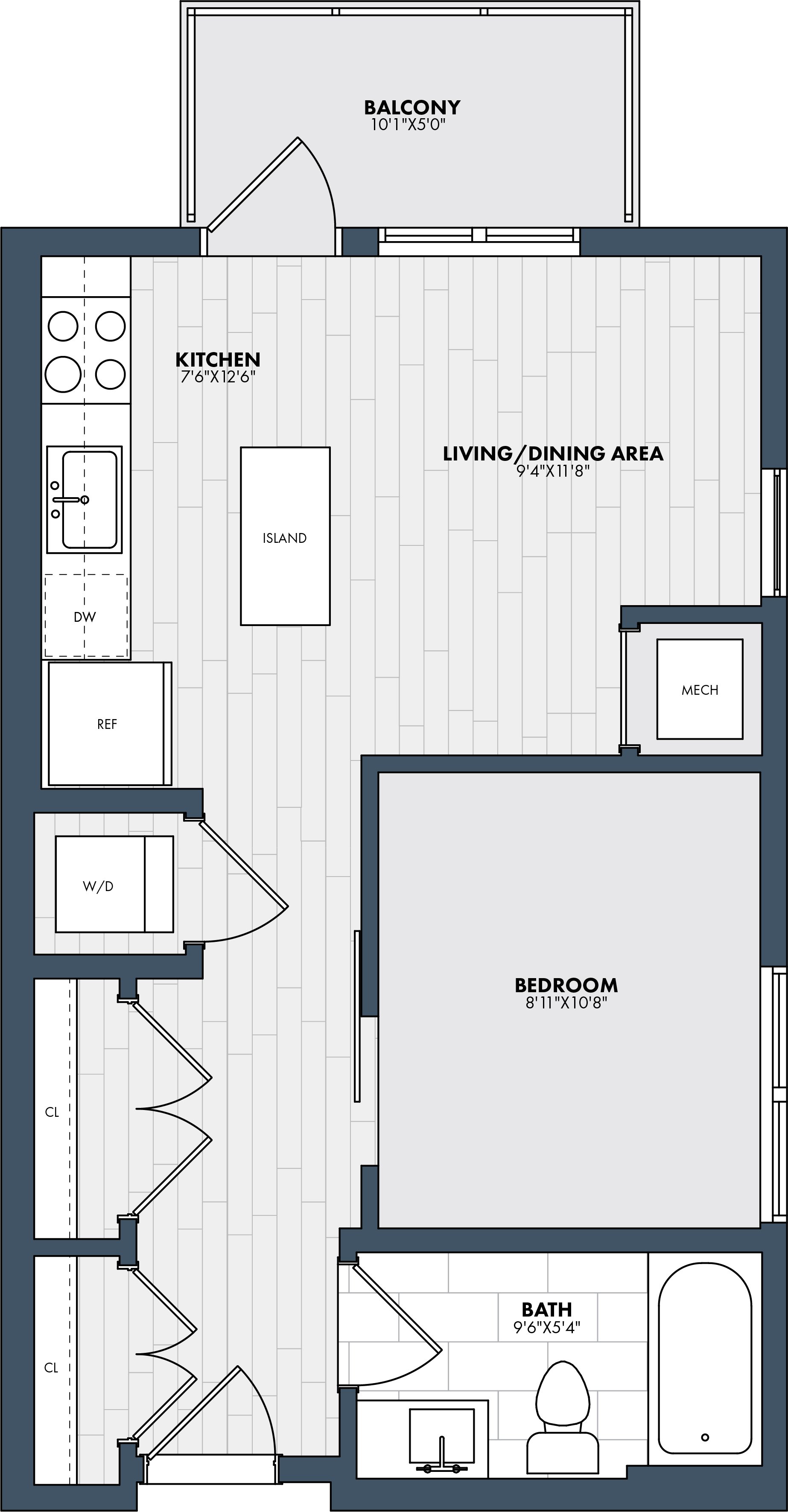 Floor Plan Image of Apartment Apt 416