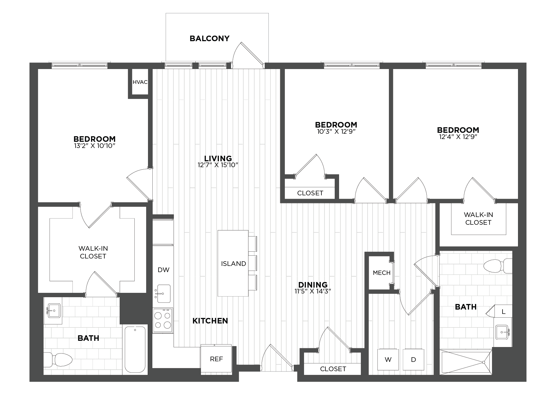 Floorplan image of Apt 205