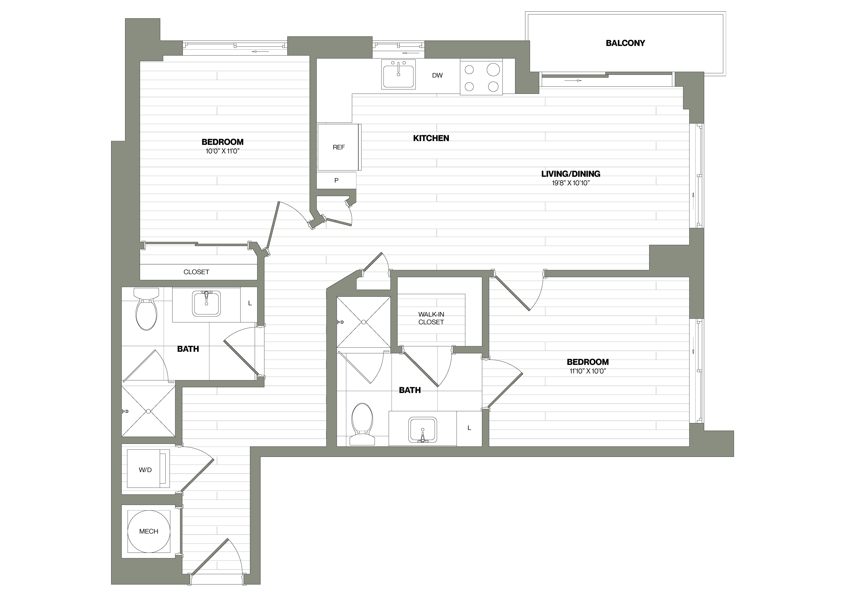 Floor Plan Image of Apartment Apt 1211