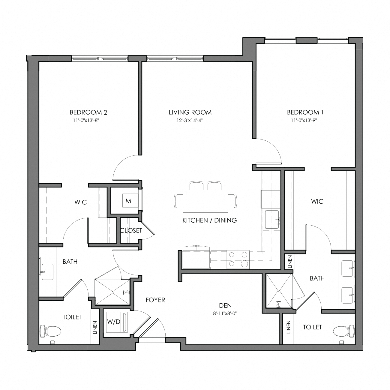 Apartment 3019 floorplan