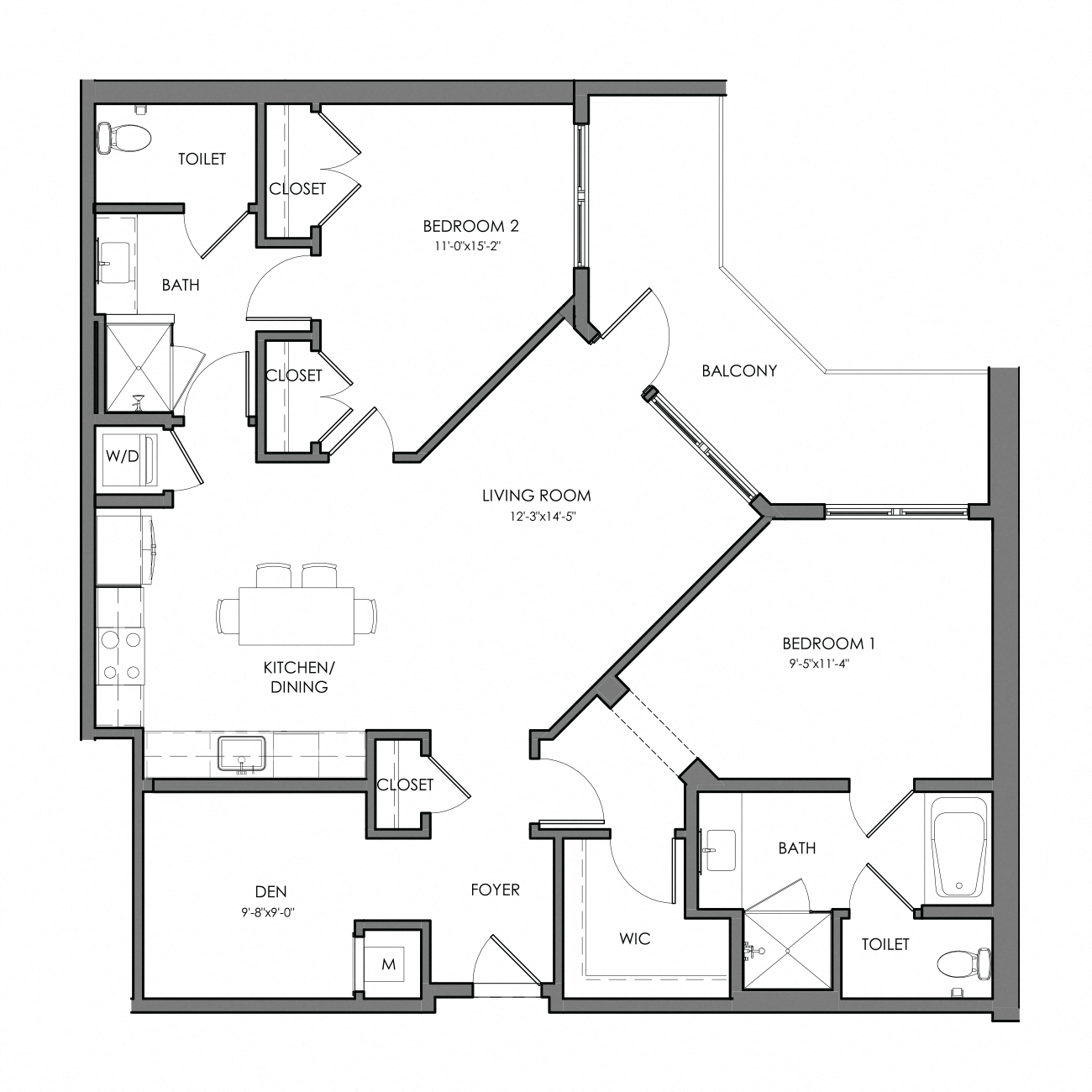 Apartment 3012 floorplan