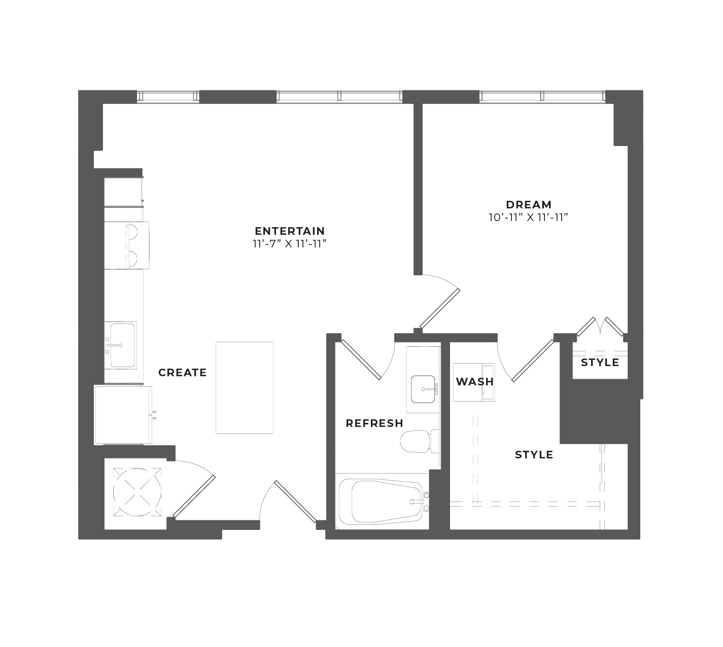 1 Bed/1 Bath-AJ5