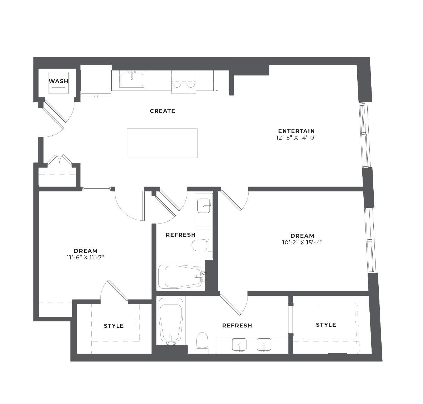 1 Bed Den/2 Bath-BJ2