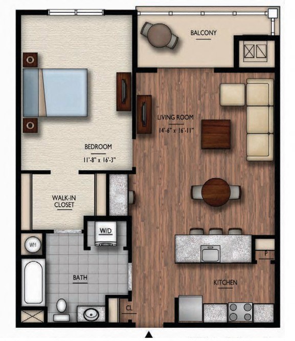 Floor Plan Image of Apartment Apt 5101