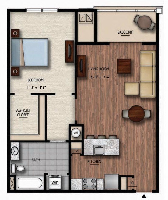 Floor Plan Image of Apartment Apt 5209