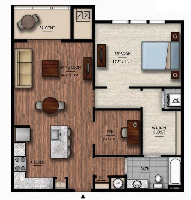 Floor Plan Image of Apartment Apt 6314