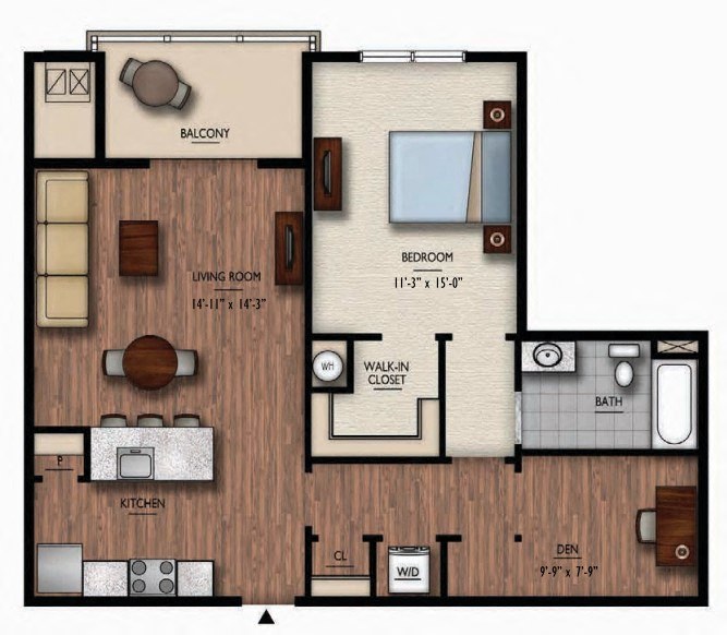 Floor Plan Image of Apartment Apt 6317