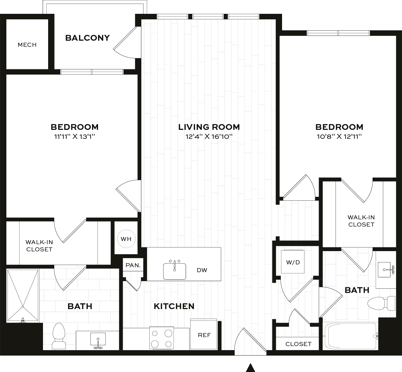 Floor Plan Image of Apartment Apt 1208