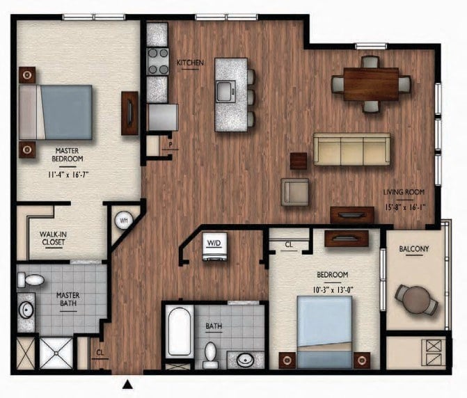 Floor Plan Image of Apartment Apt 3103