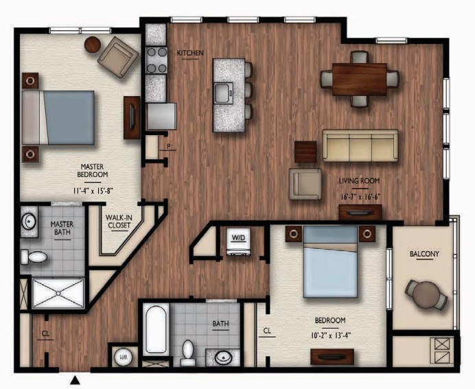 Floor Plan Image of Apartment Apt 6407