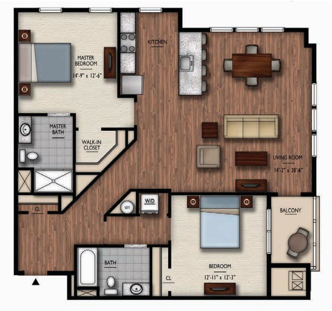 Floor Plan Image of Apartment Apt 7306