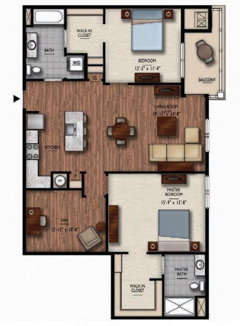 Floor Plan Image of Apartment Apt 7217